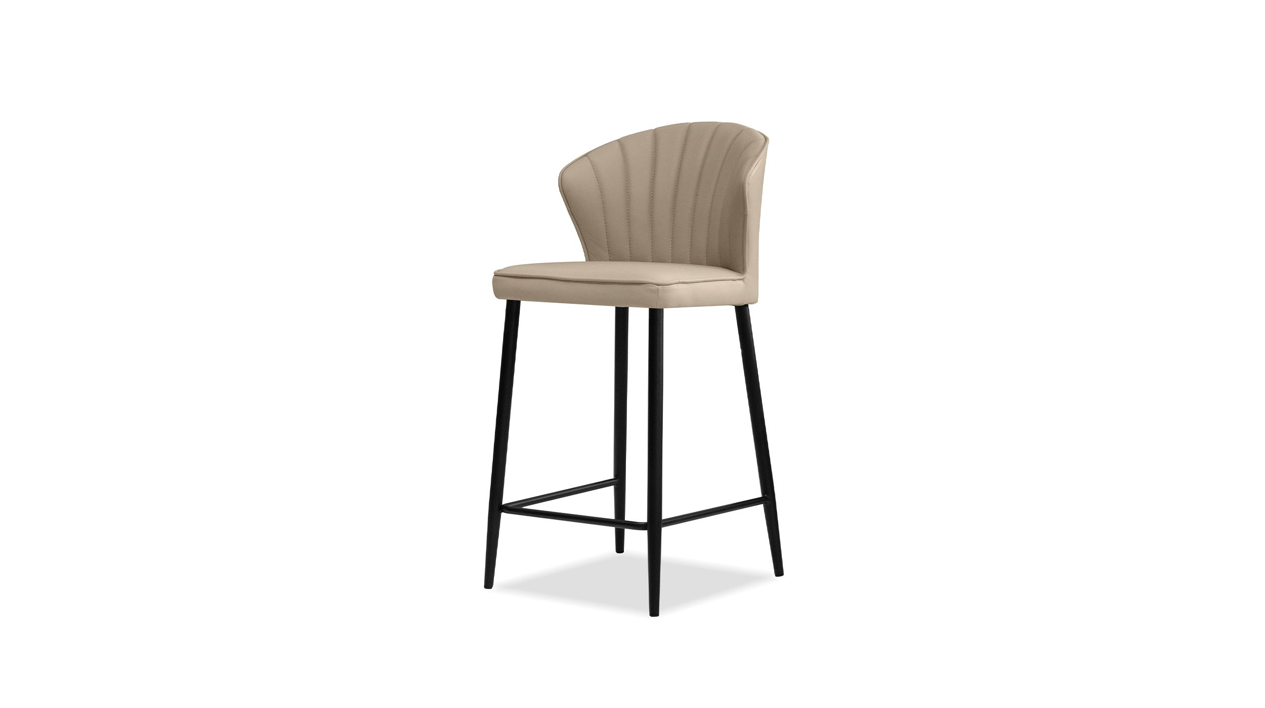 ARIEL-Wheat-Leather-Black-Counter-Stool