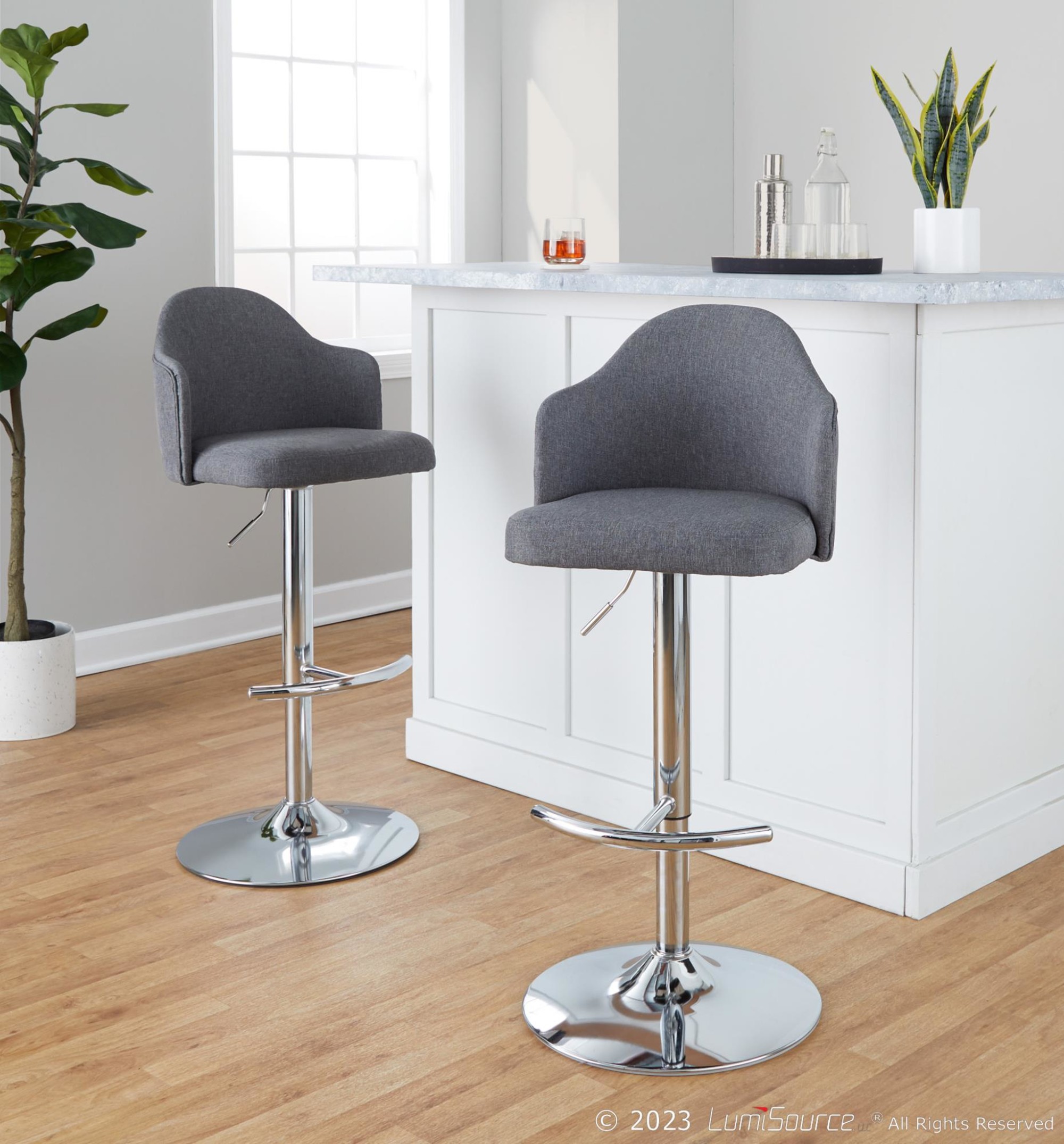 Ahoy-Grey-Fabric-Chrome-Contemporary-Adjustable-Barstools-Set-of-2