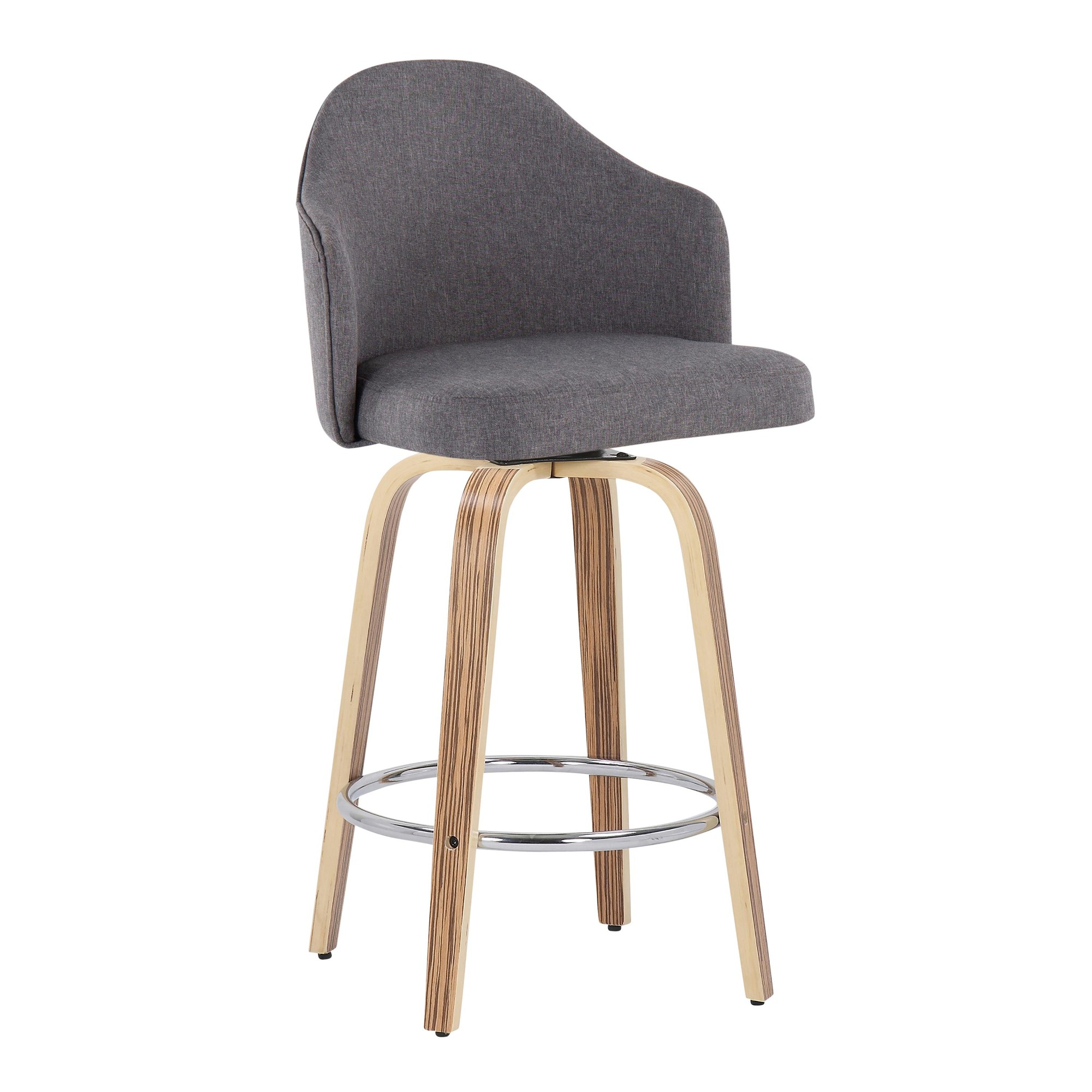 Ahoy-Zebra-Wood-Grey-Fabric-Mid-Century-Modern-Counter-Stool-Set-of-2-3