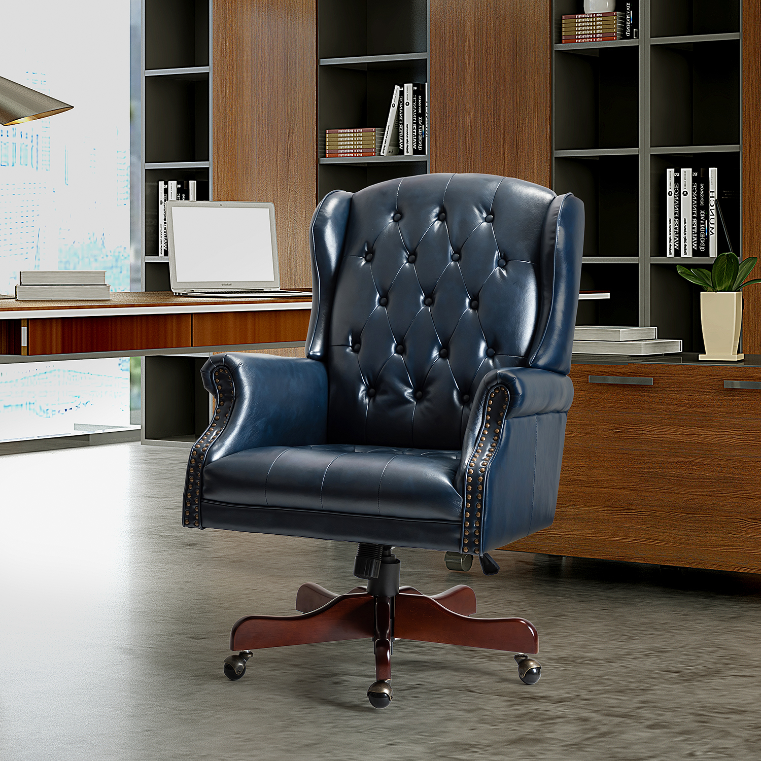 Amadeo-Navy-Faux-Leather-Tufted-Wingback-Swivel-Executive-Chair