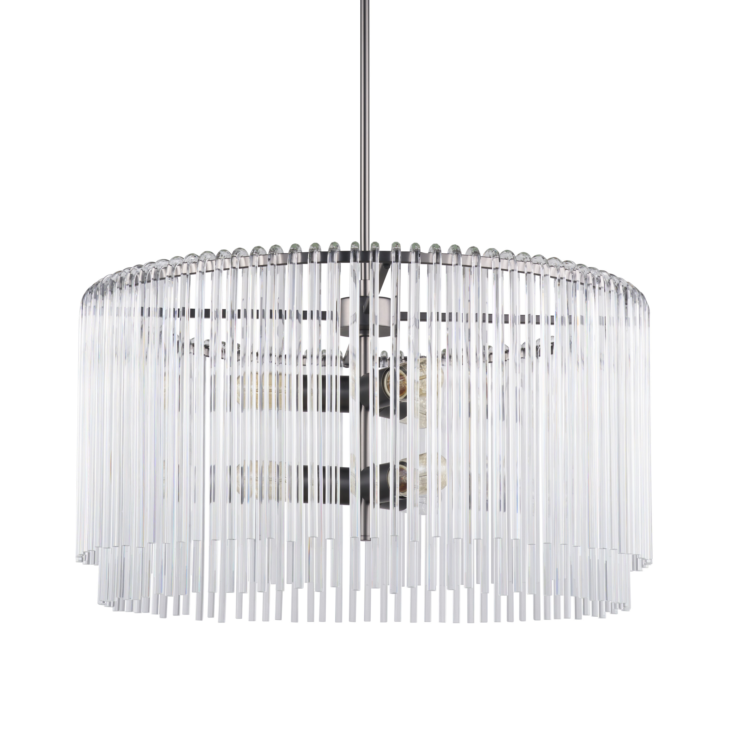 Anna-26×14-Hanging-Gun-Metal-w-Clear-Glass-Rods-Six-Bulb-Chandelier