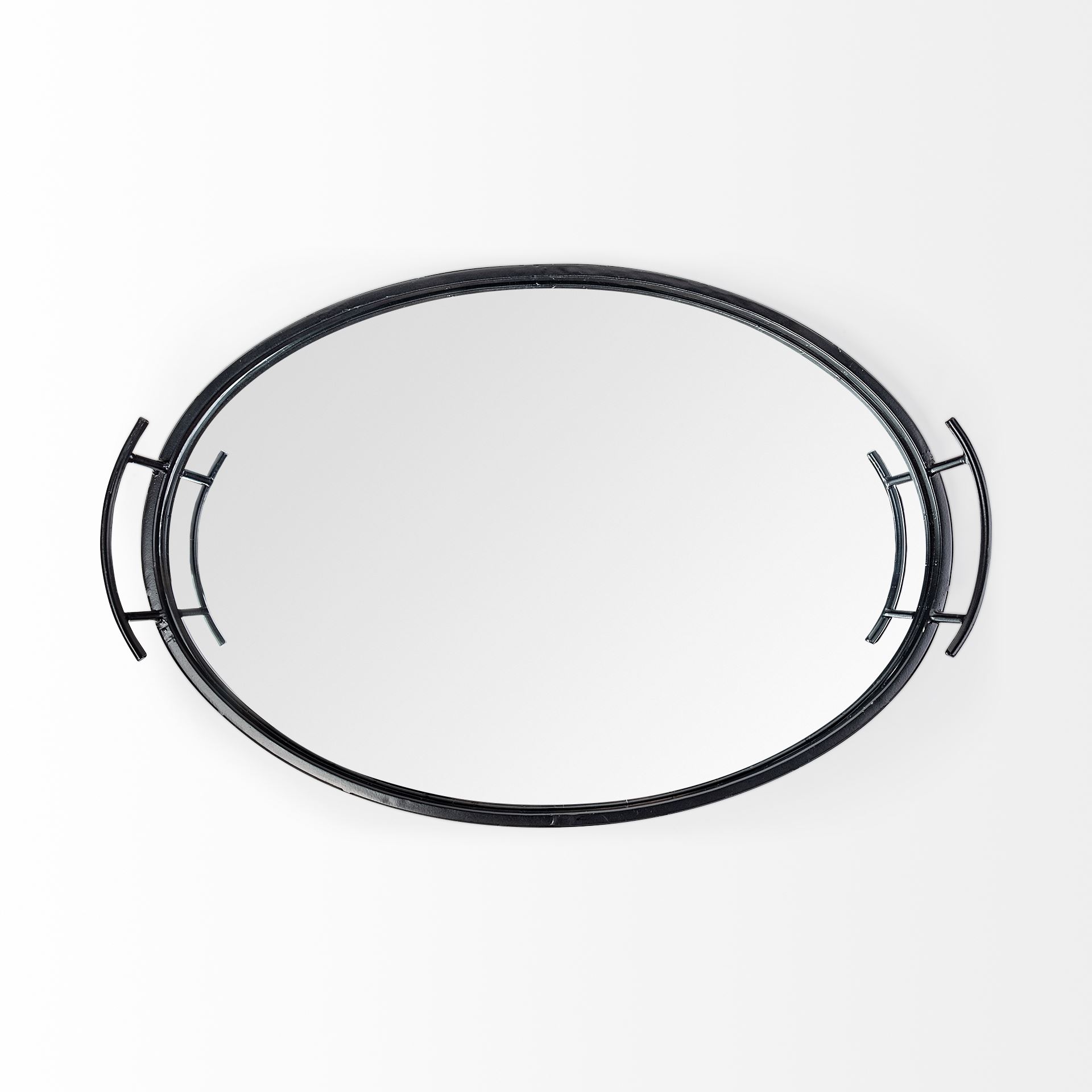 Ansel-20L-x-14W-Black-Metal-Mirrored-Bottom-Oval-Serving-Tray-7
