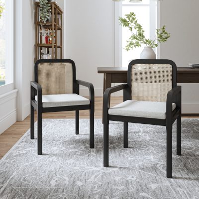 Antoine-Black-Rattan-Linen-Dining-Chairs