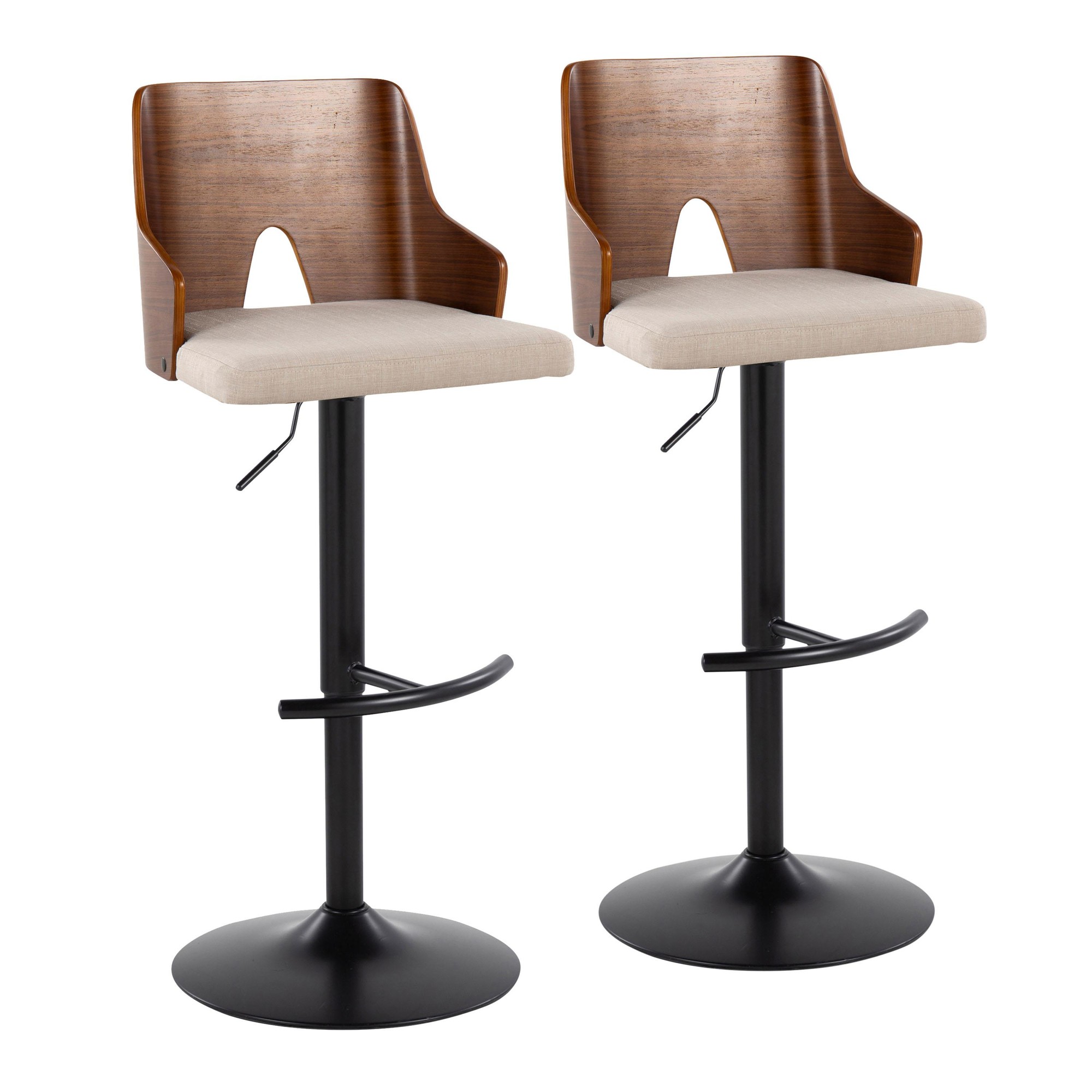 Ariana-Mid-Century-Modern-Adjustable-Swivel-Barstool-Black-Walnut-Beige-Set-of-2-4