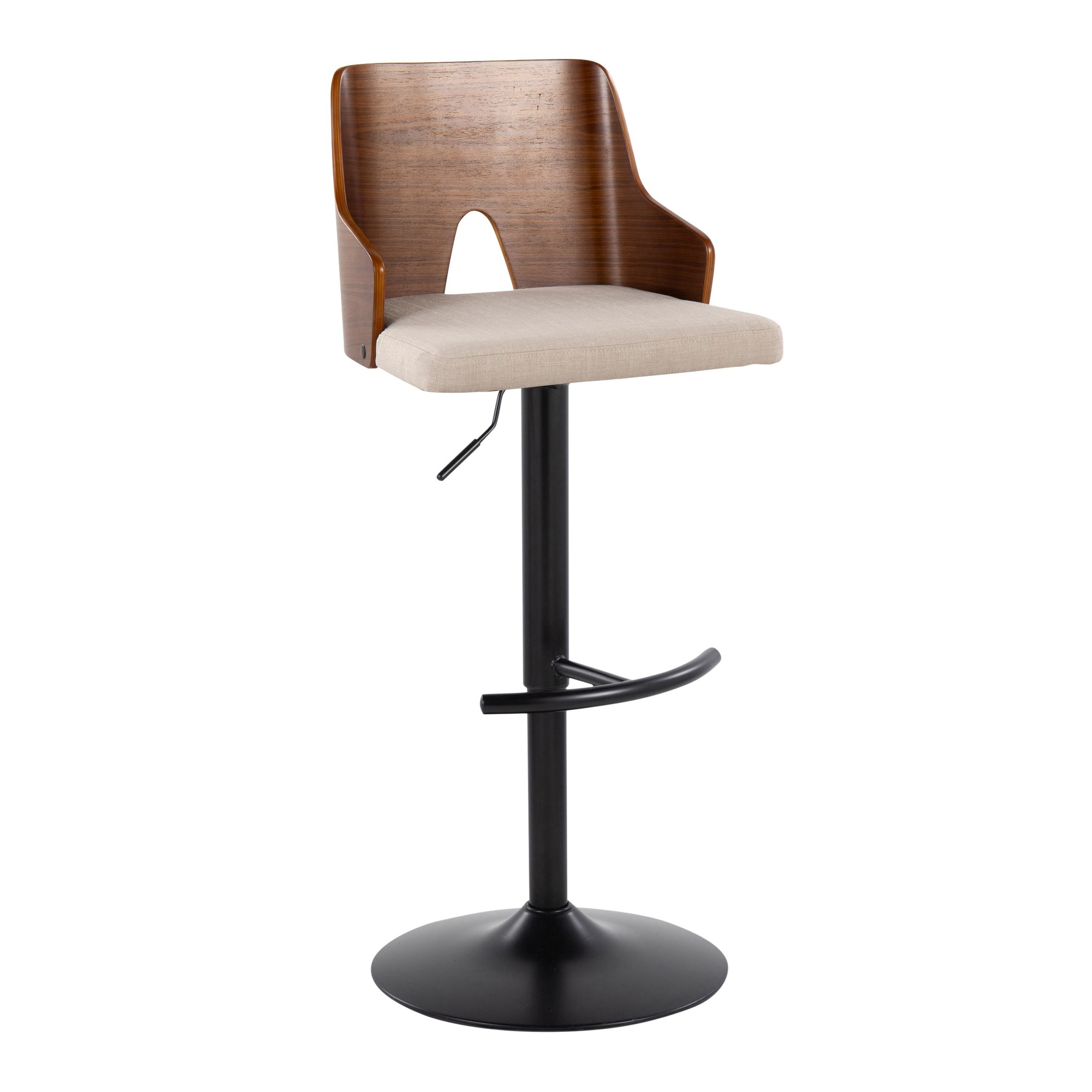 Ariana-Mid-Century-Modern-Adjustable-Swivel-Barstool-Black-Walnut-Beige-Set-of-2-5