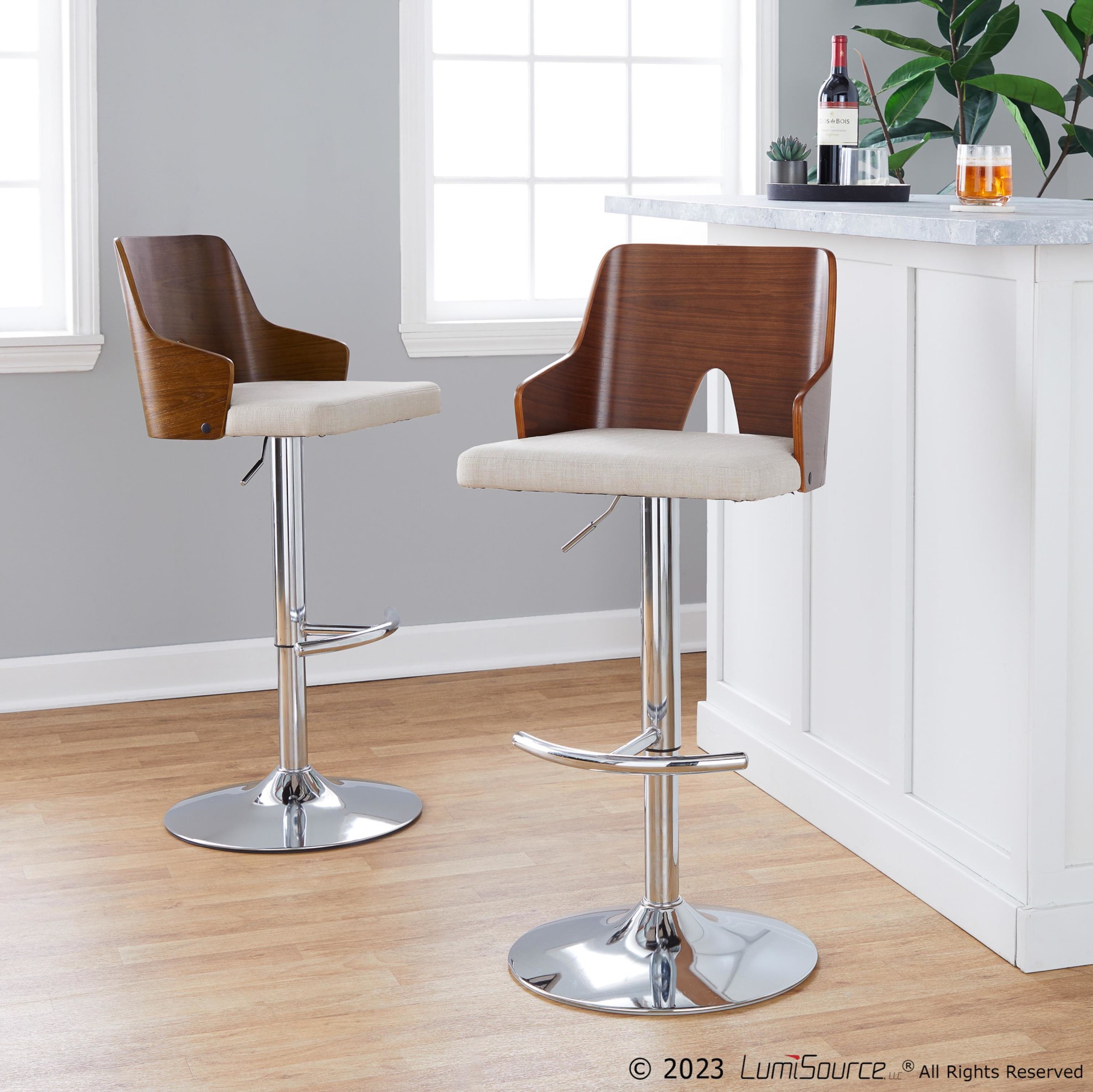 Ariana-Mid-Century-Modern-Beige-Swivel-Barstools-Set-of-2