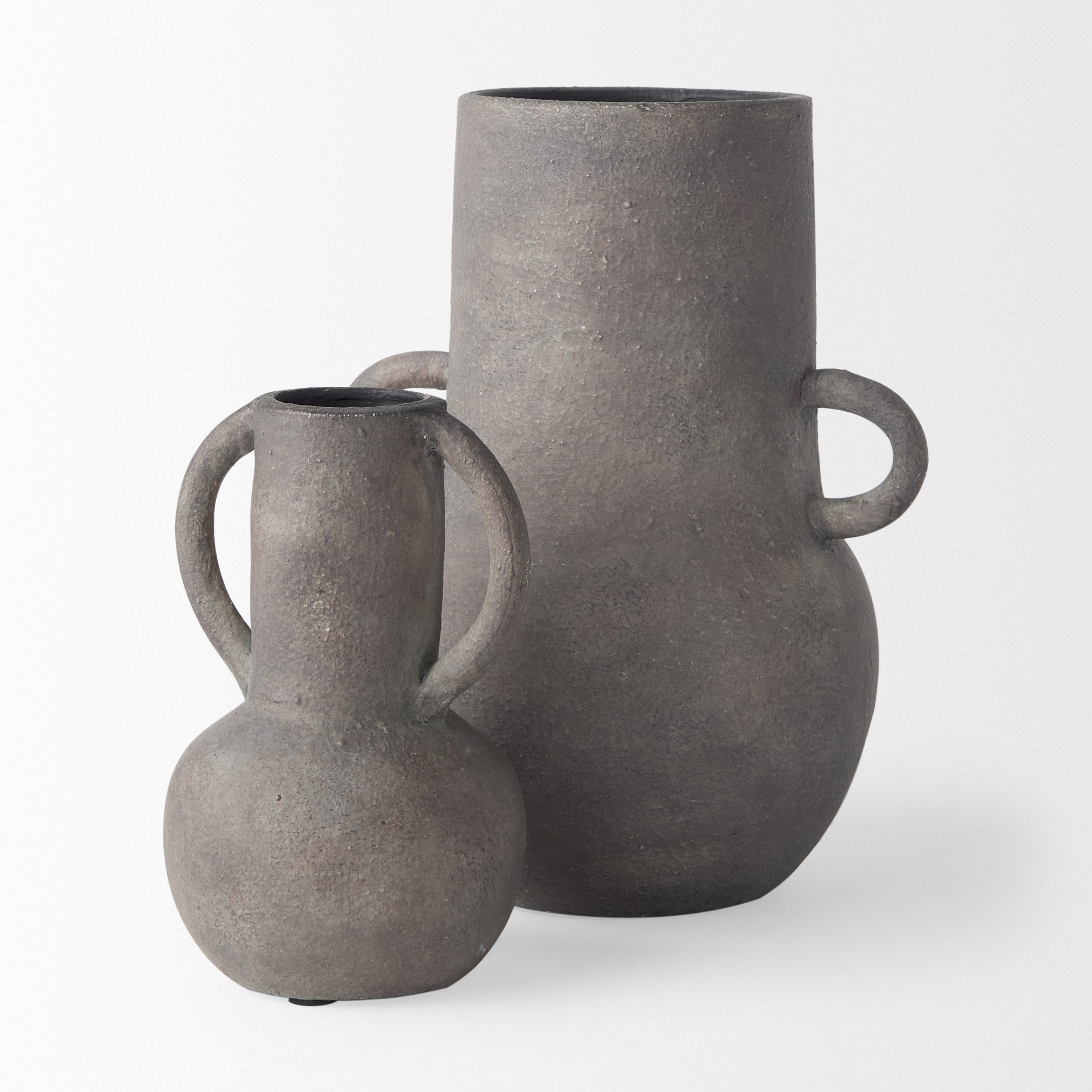 Armani-10.4H-Brown-Gray-Double-Ear-Ceramic-Vase-9