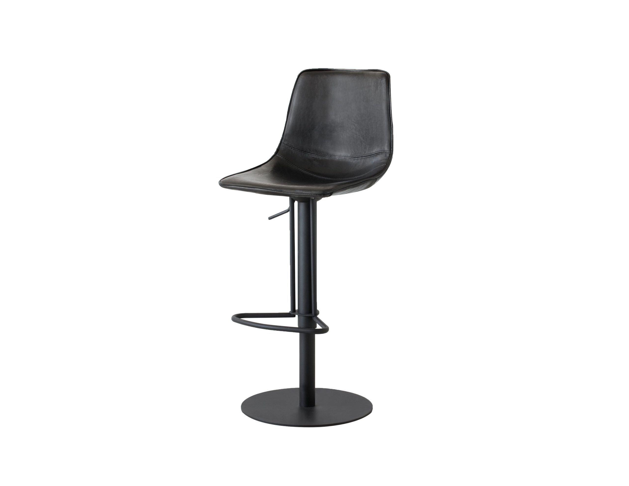 BENY-Black-Leatherette-Hydraulic-Bar-Stool-Black-Base