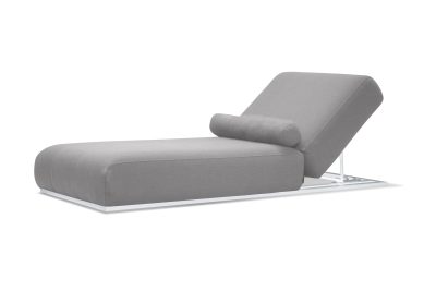 BONDI-Heather-Grey-Sunbrella-Fabric-White-Aluminum-Lounger-Chair
