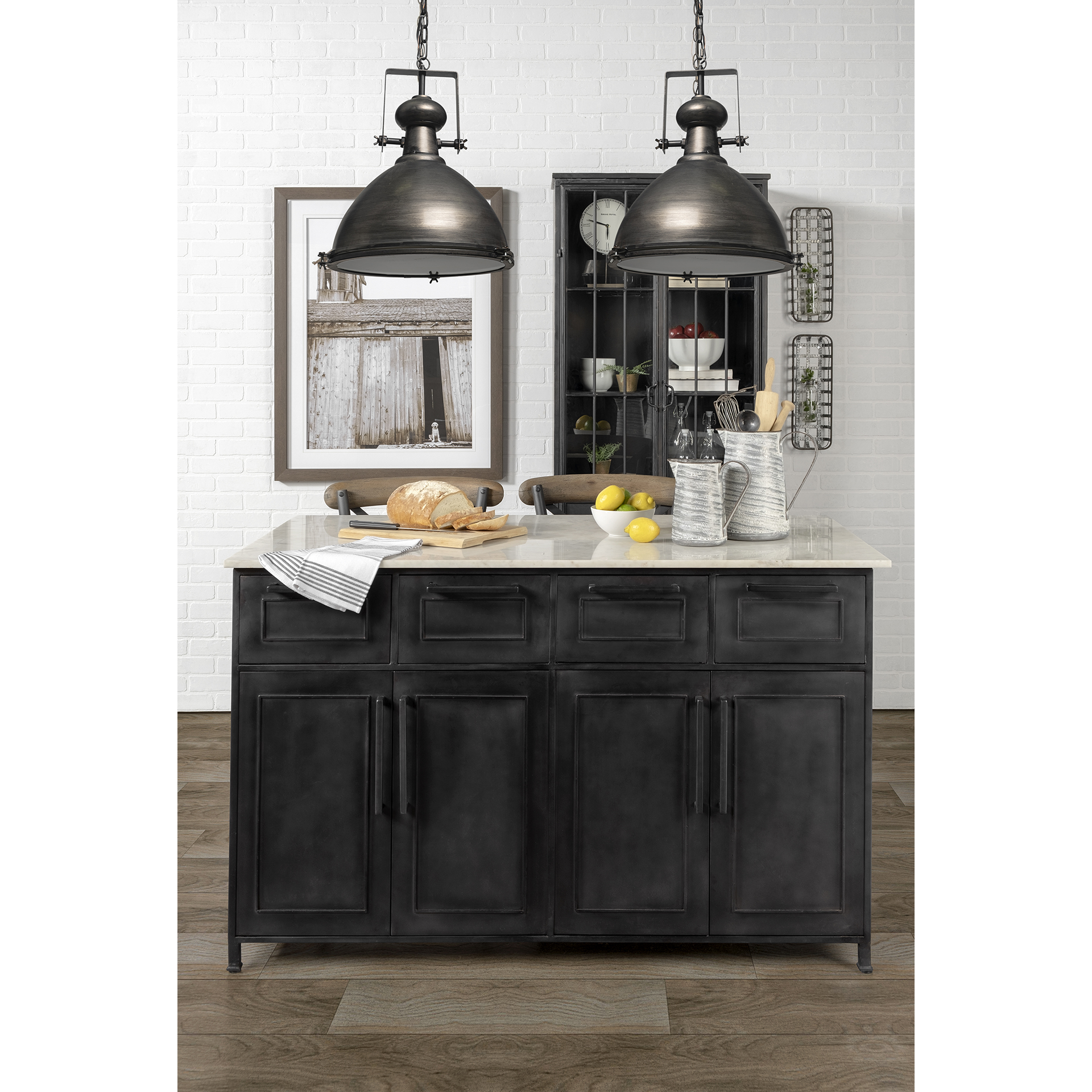Bashaw-I-17×20-Gray-Toned-Metal-Dome-Pendant-Light-1