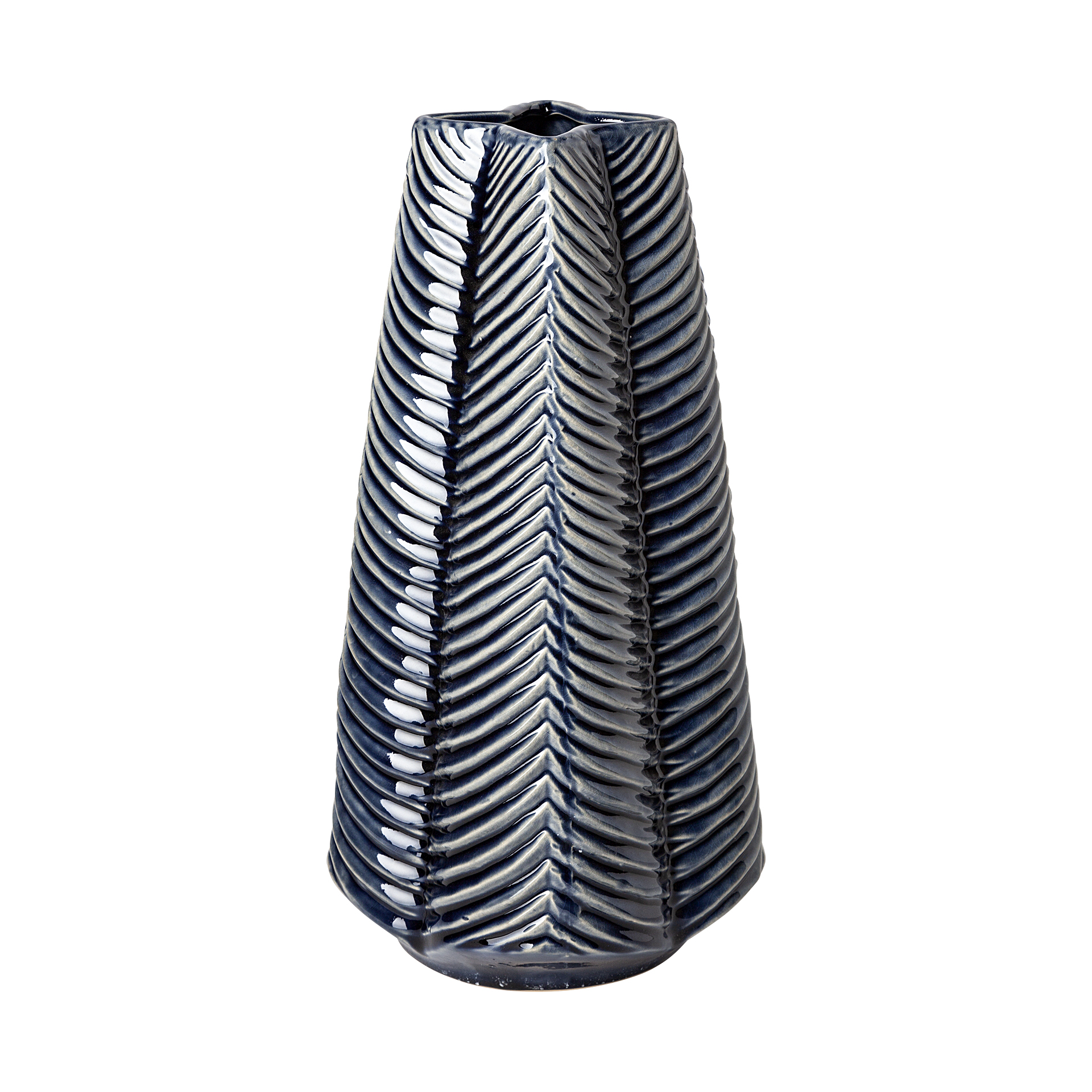Bashir-II-Large-Dark-Navy-Gloss-Ceramic-Vase