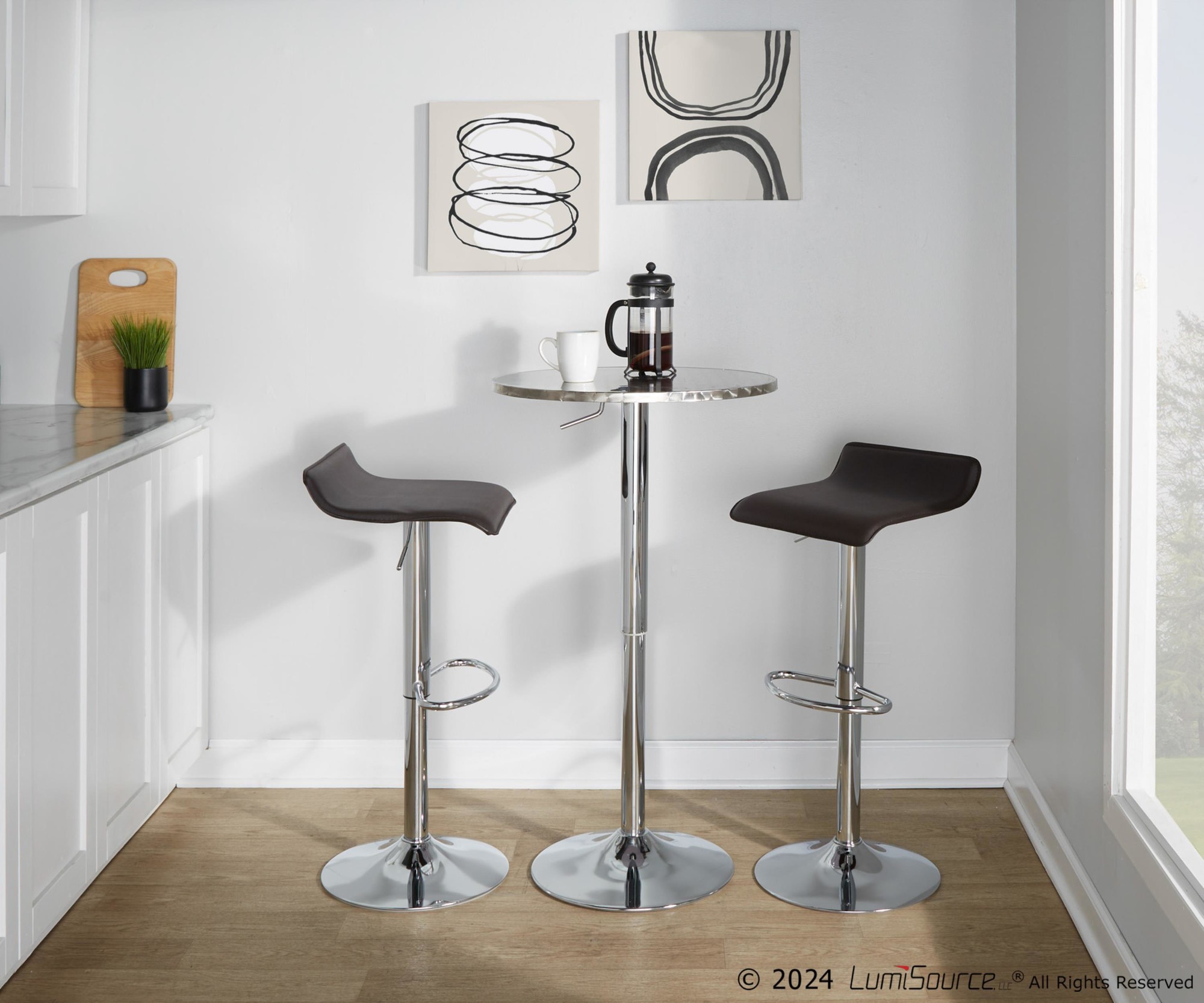 Bistro-Round-Adjustable-Bar-Set-Silver-and-Brown-1