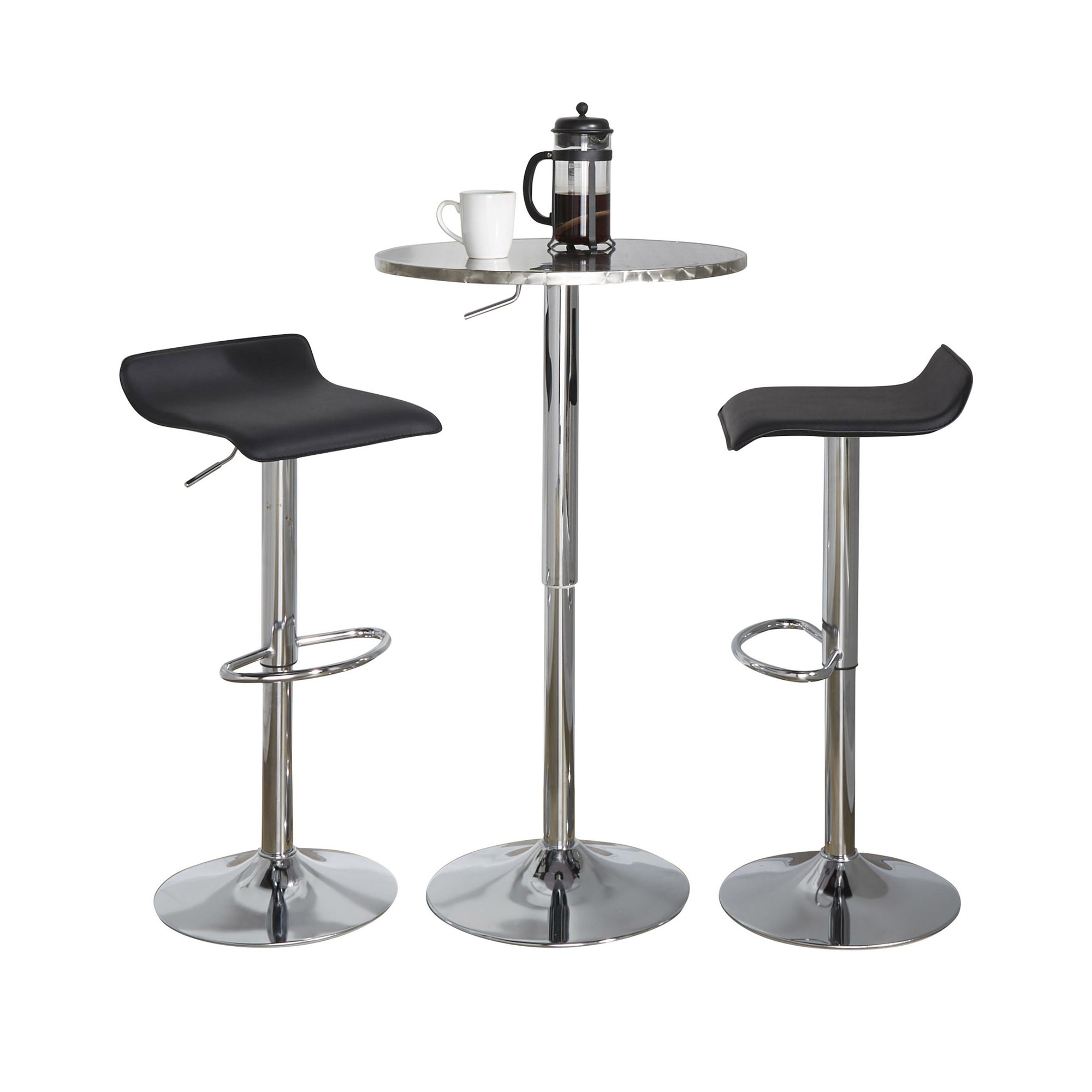 Bistro-Round-Ale-Adjustable-Contemporary-Bar-Set-Silver-Black-2