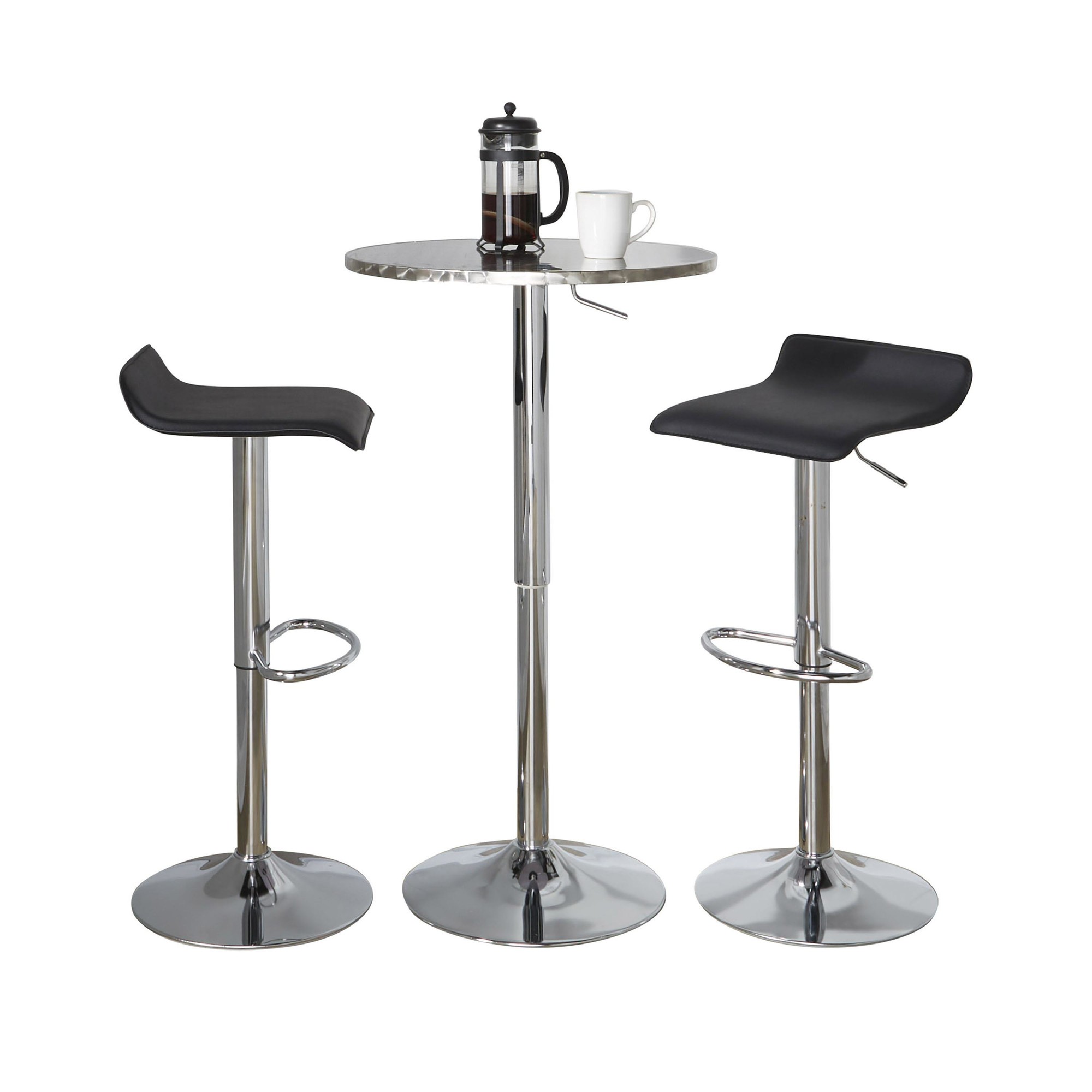 Bistro-Round-Ale-Adjustable-Contemporary-Bar-Set-Silver-Black-3