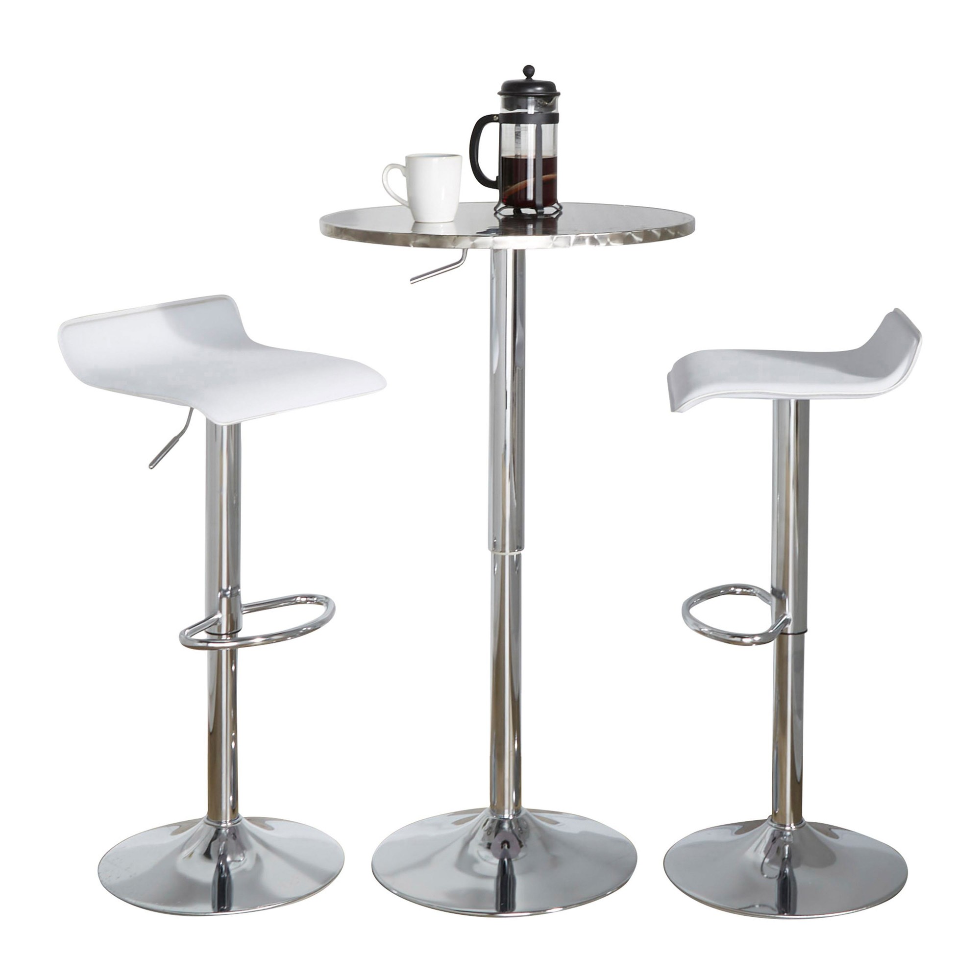 Bistro-Round-Ale-Contemporary-Adjustable-Bar-Set-Silver-White-2