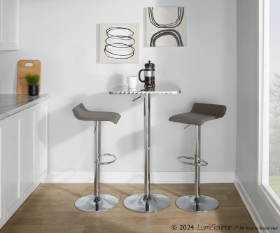 Bistro-Square-Silver-Contemporary-Adjustable-Bar-Set