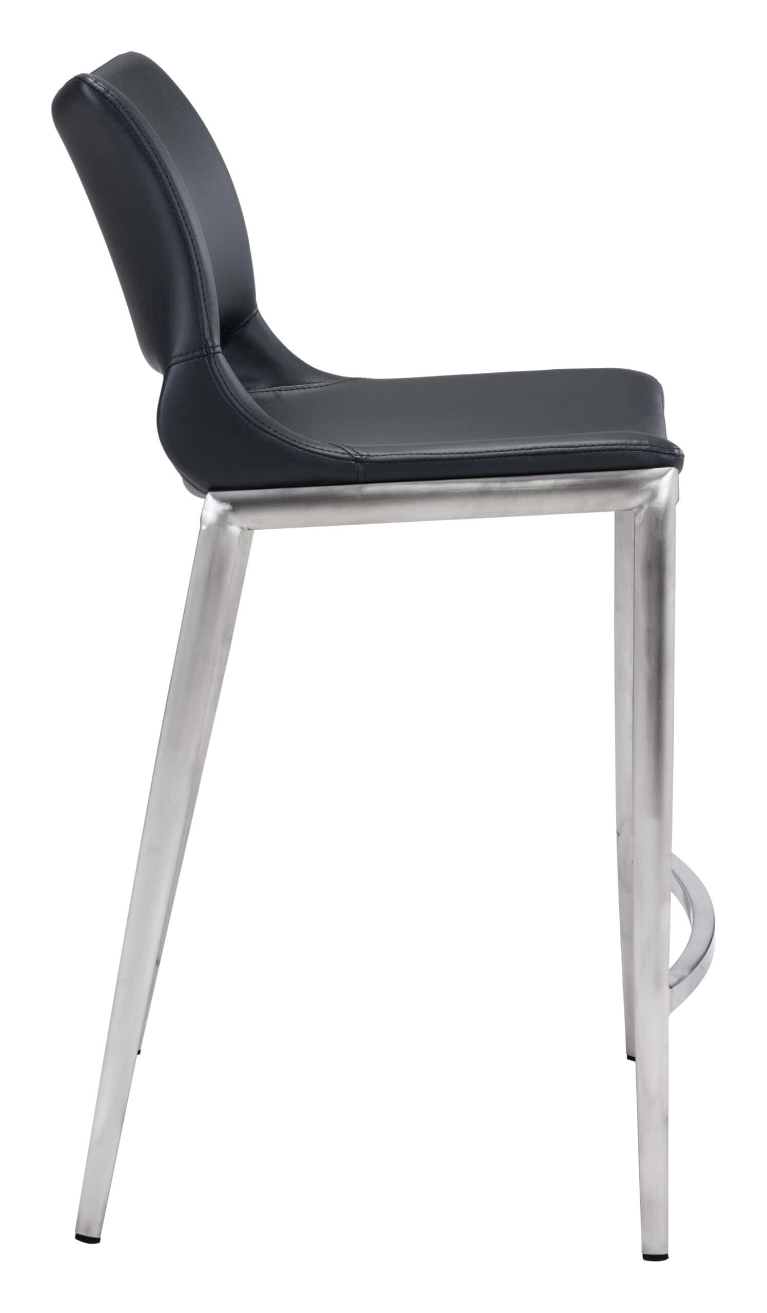 Black-Faux-Leather-Ergonomic-Counter-Stool-with-Footrest-Set-of-2-2