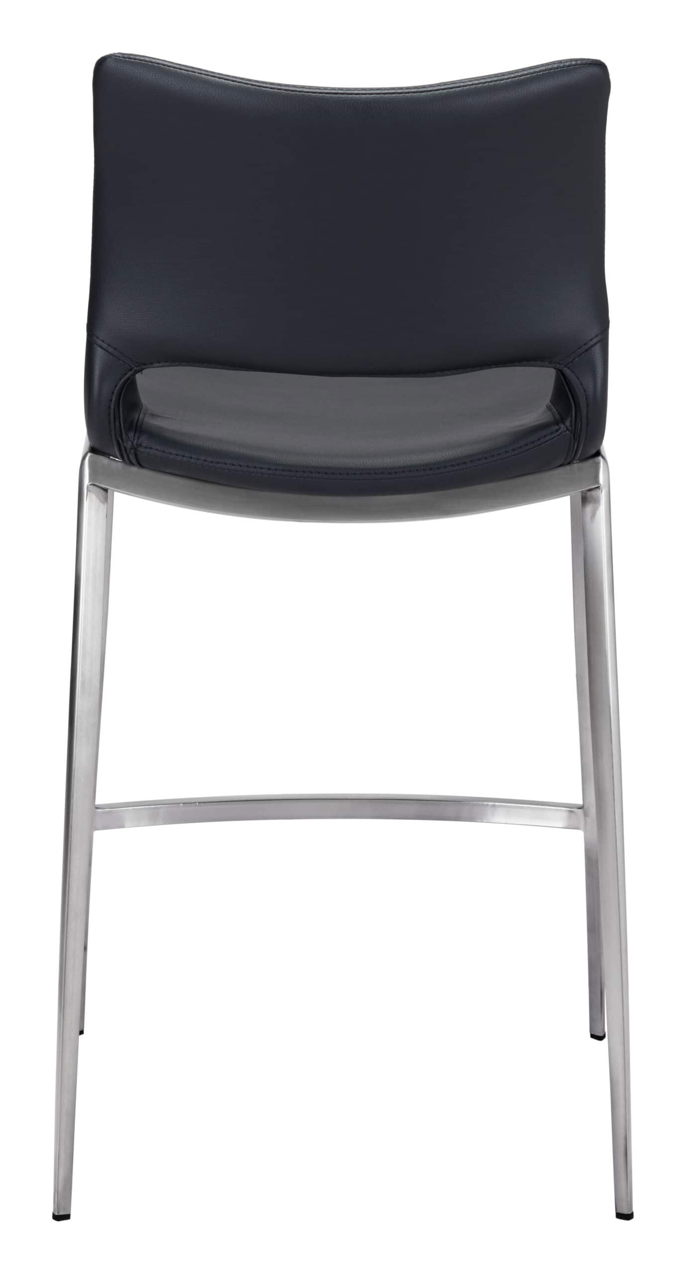 Black-Faux-Leather-Ergonomic-Counter-Stool-with-Footrest-Set-of-2-4