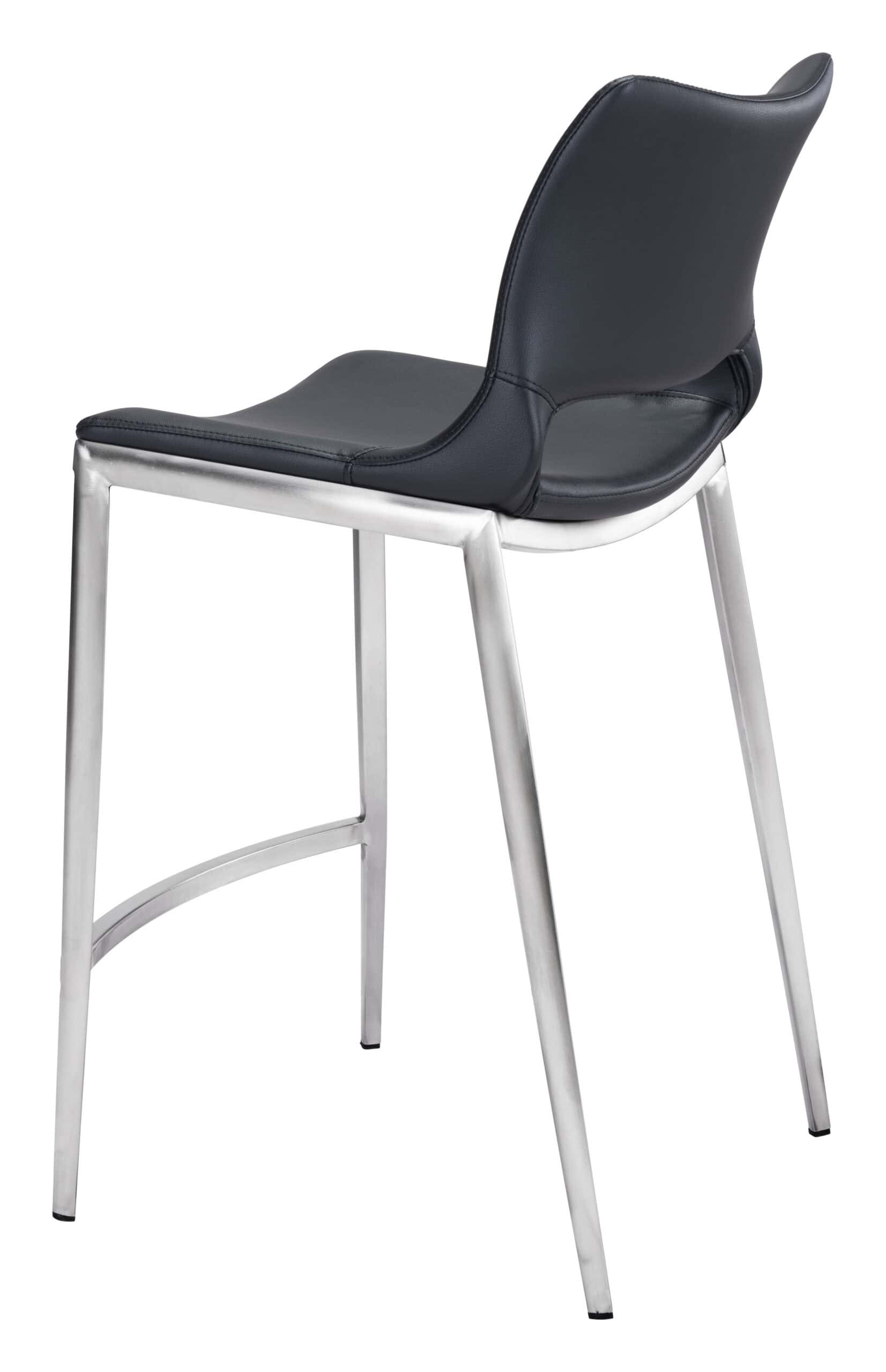 Black-Faux-Leather-Ergonomic-Counter-Stool-with-Footrest-Set-of-2-5