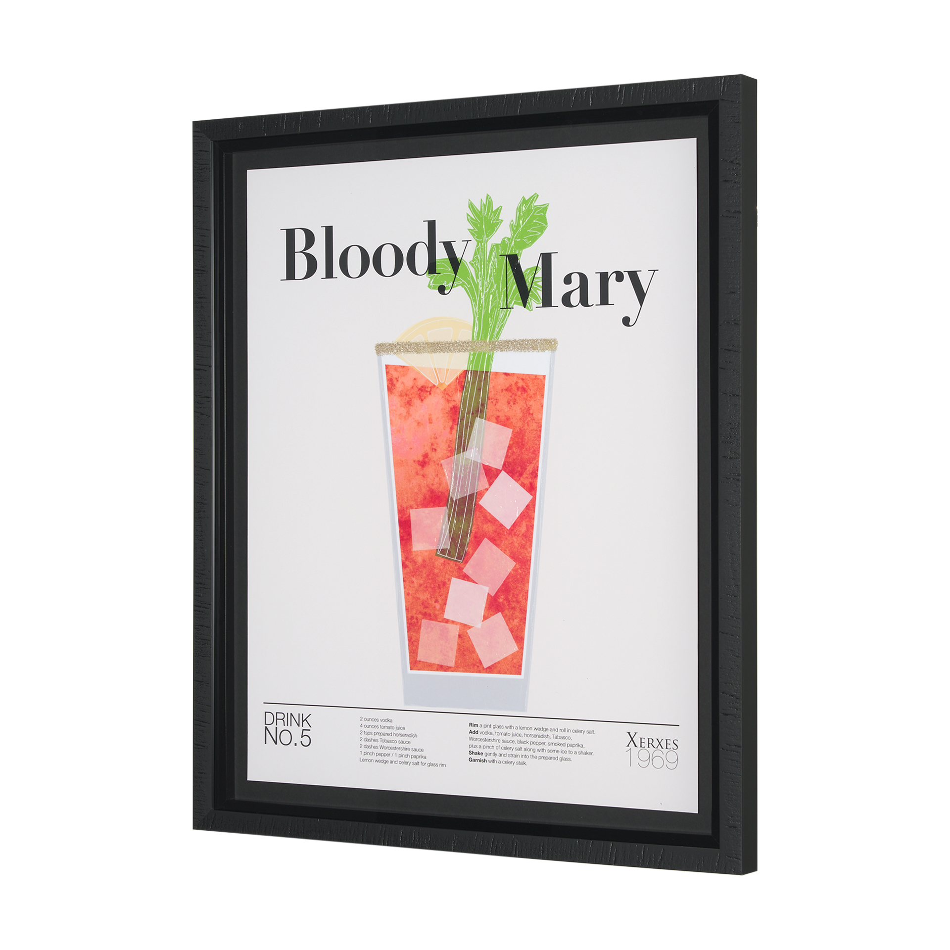Bloody-Mary-by-Mercana-Studio-a-Hand-Embelished-Textured-Framed-Art-Print-Matted-under-Glass-1