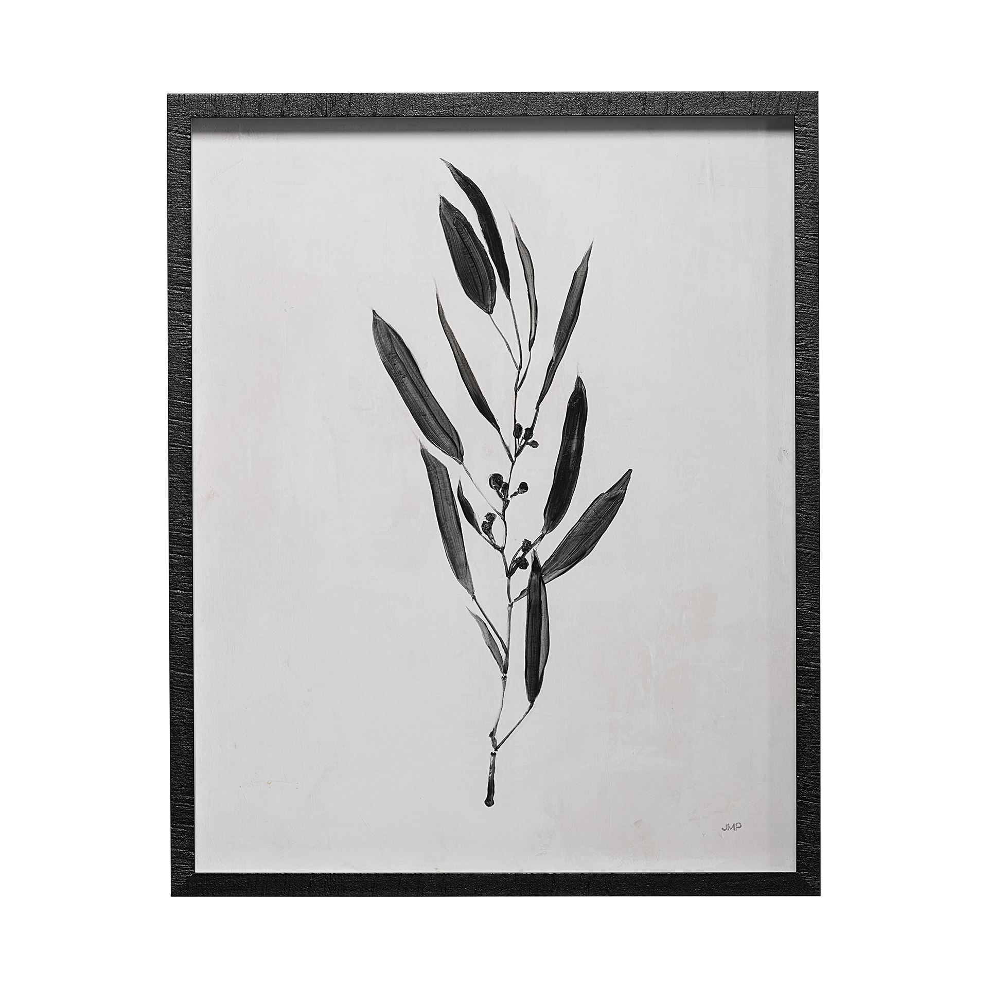 Botanical-Study-I-by-Julia-Purinton-a-Hand-Embelished-Textured-Framed-Art-Print-Matted-under-Glass