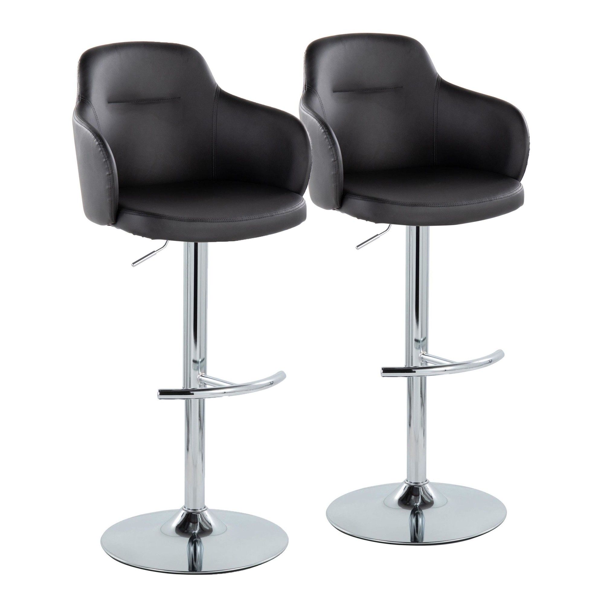 Boyne-Black-Faux-Leather-Chrome-Contemporary-Barstools-Set-of-2-4
