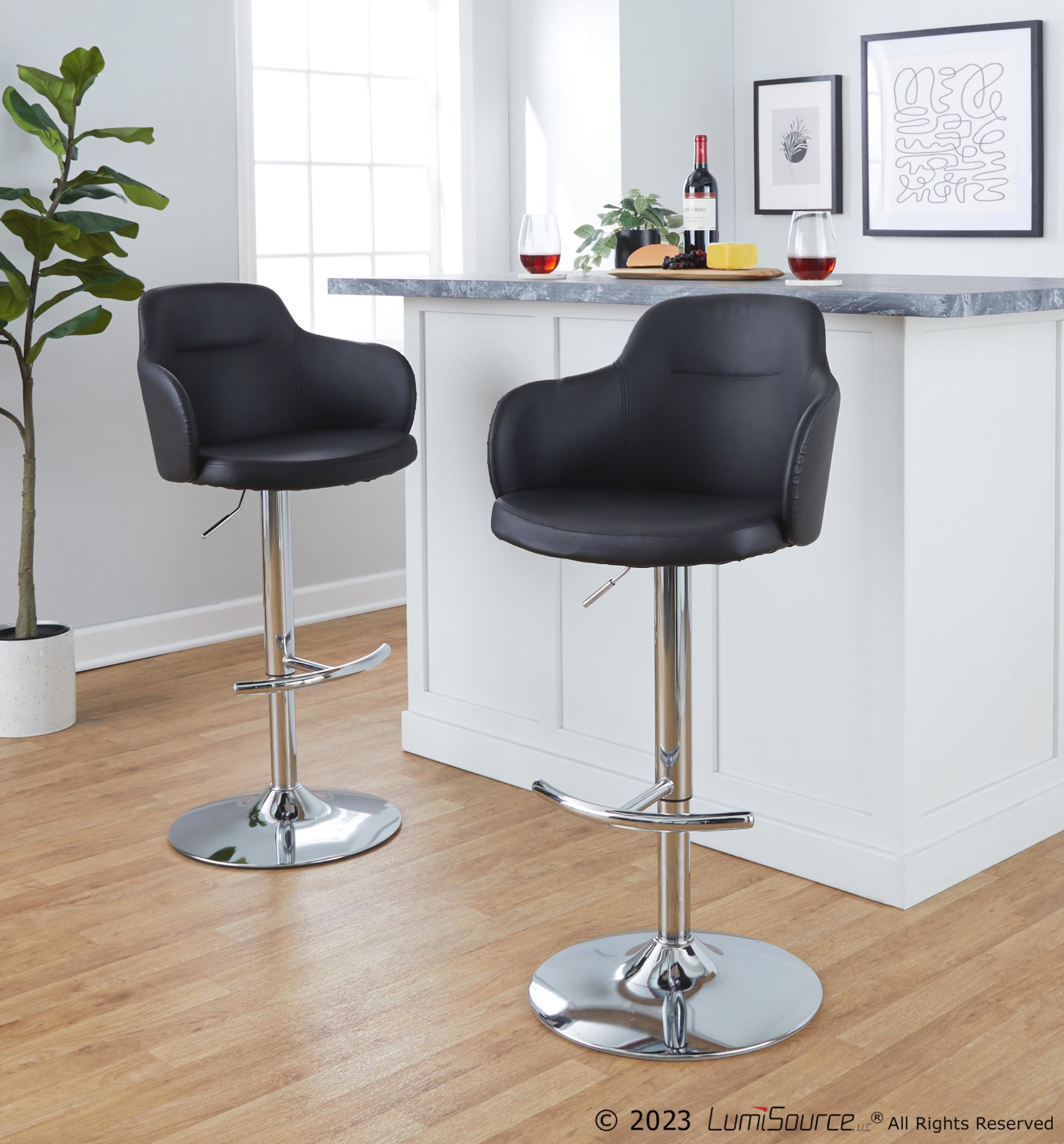 Boyne-Black-Faux-Leather-Chrome-Contemporary-Barstools-Set-of-2