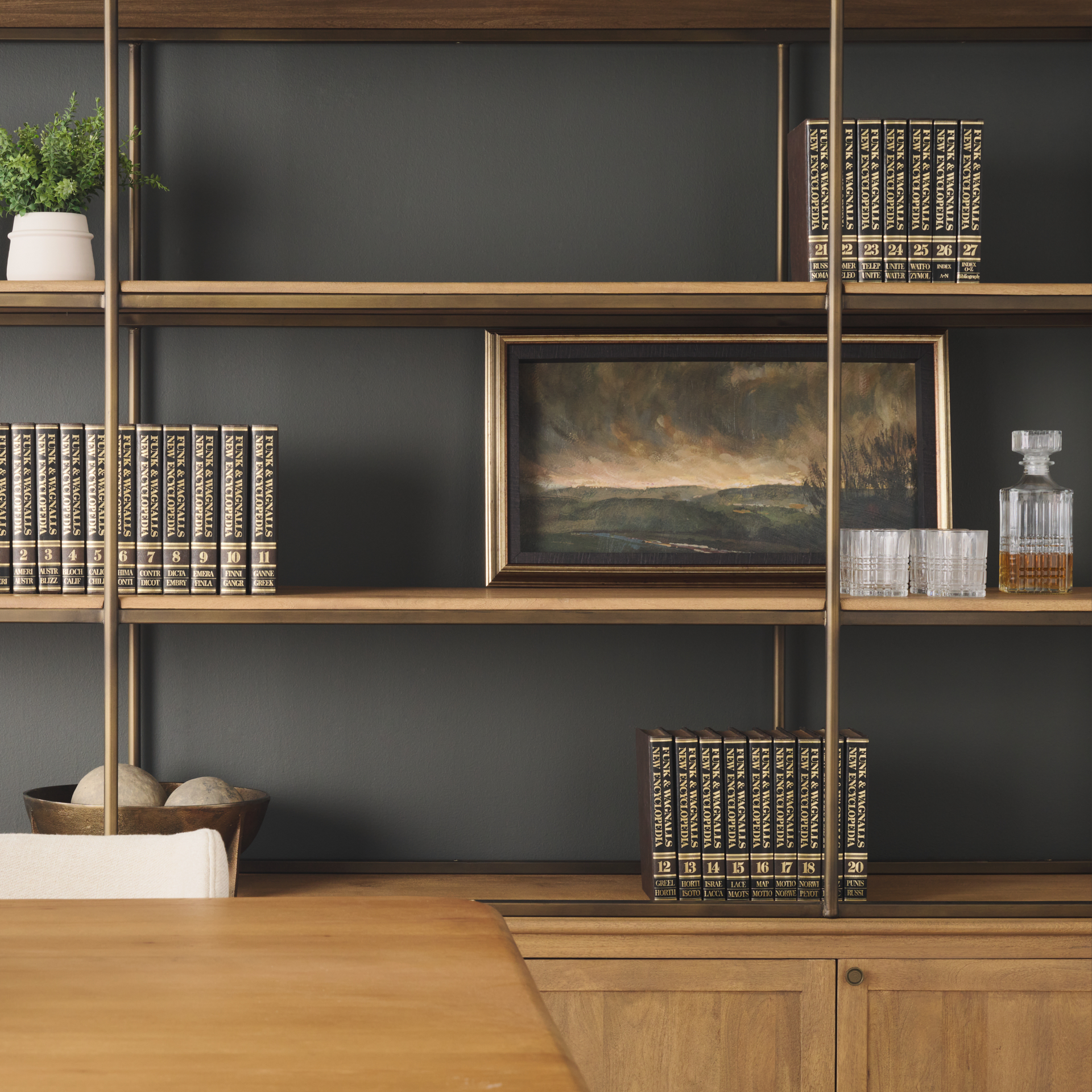 Braxton-Light-Brown-Wood-w-Antiqued-Brass-Metal-3-Tiers-2-Door-Shelving-Unit-2