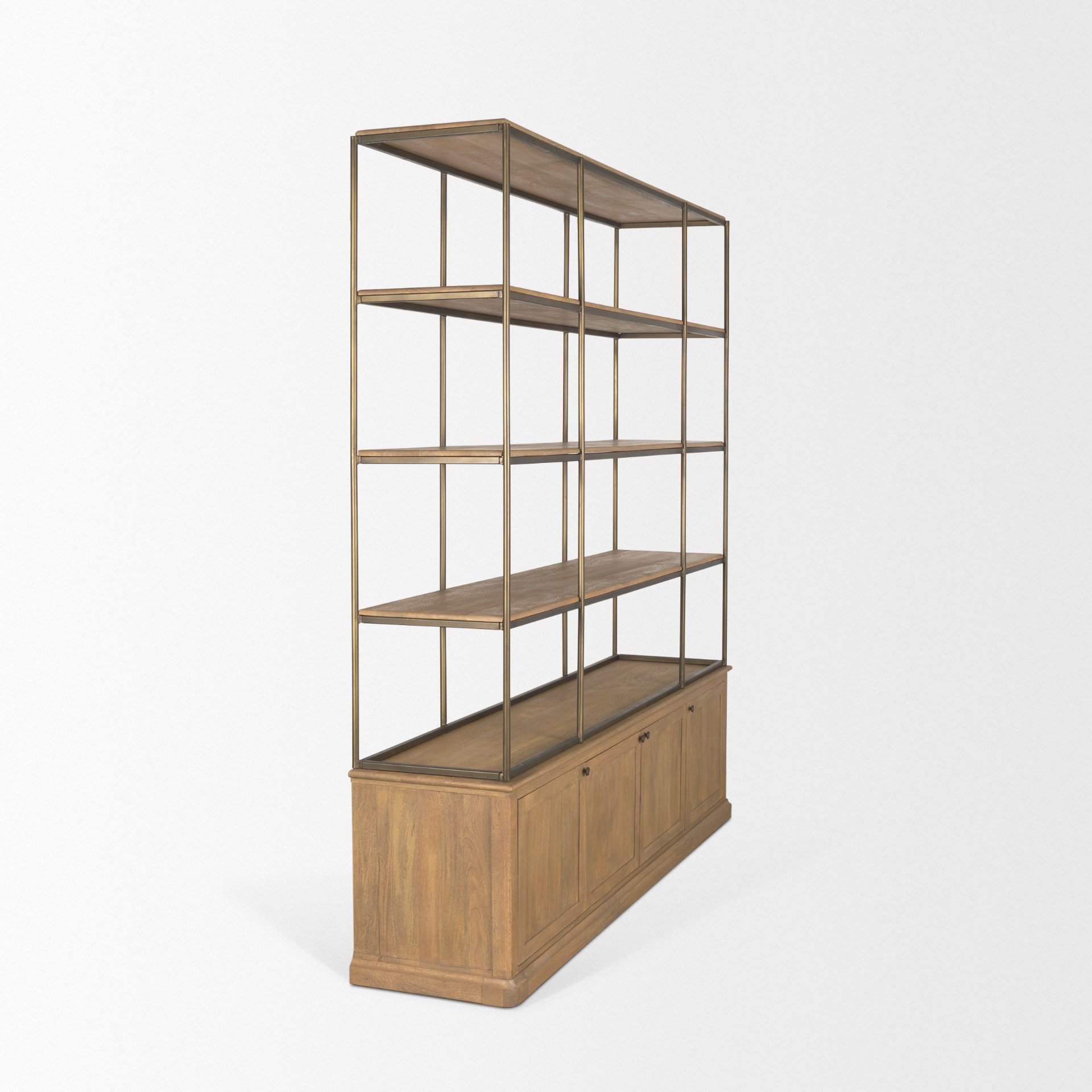 Braxton-Light-Brown-Wood-w-Antiqued-Brass-Metal-3-Tiers-2-Door-Shelving-Unit-8