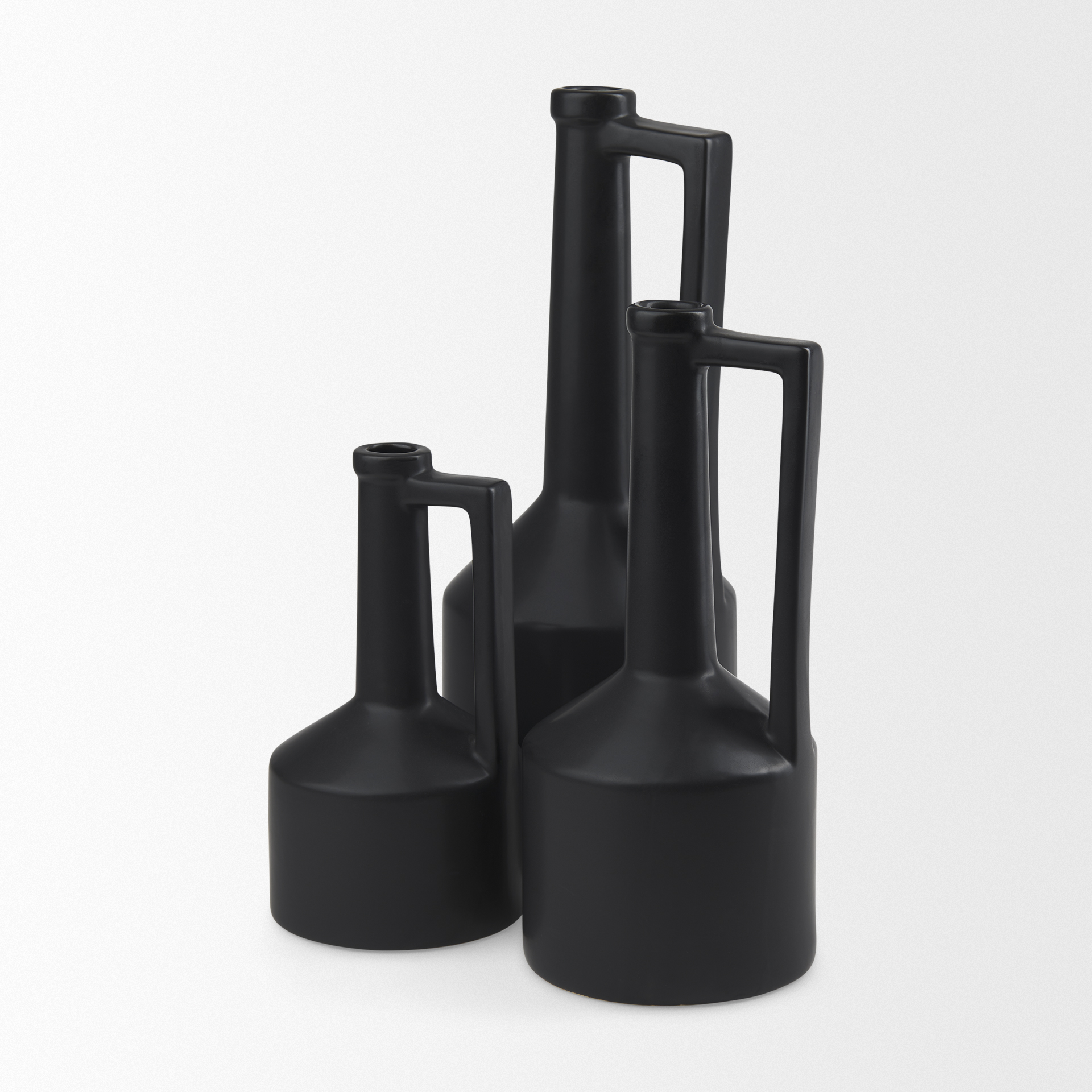 Burton-14.2H-Medium-Matte-Black-Ceramic-Jug-Vase-12