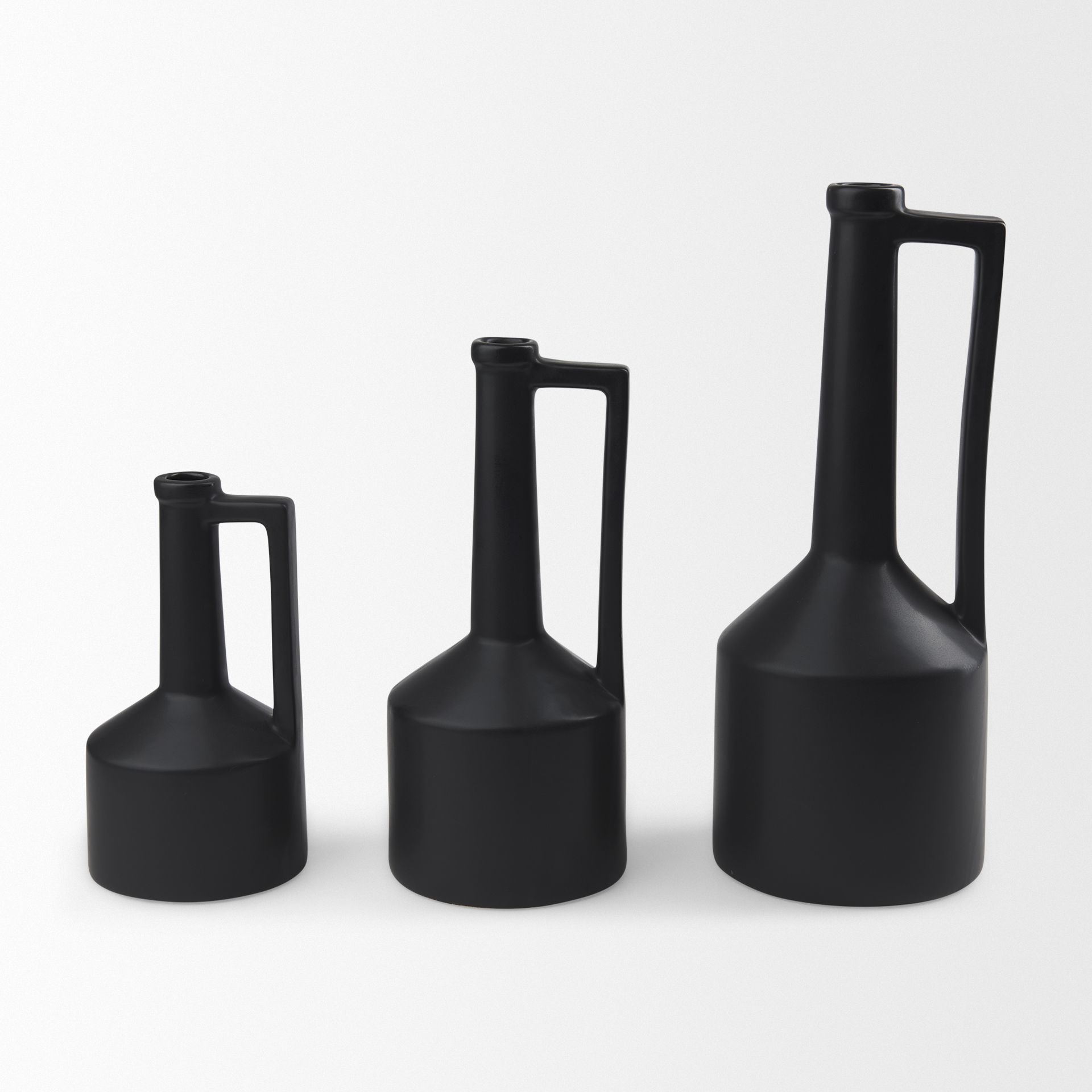 Burton-17.1H-Large-Matte-Black-Ceramic-Jug-Vase-11