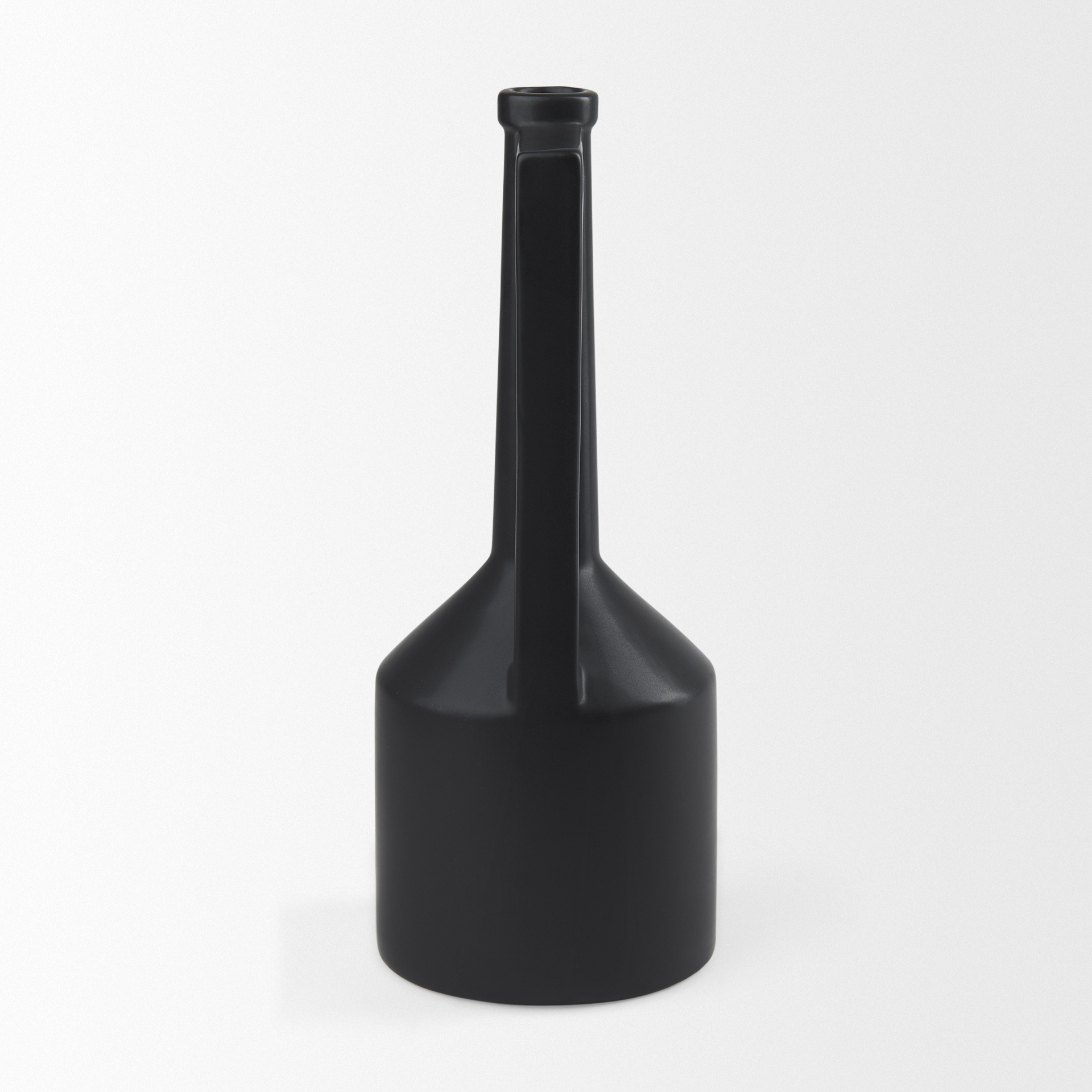 Burton-17.1H-Large-Matte-Black-Ceramic-Jug-Vase-5