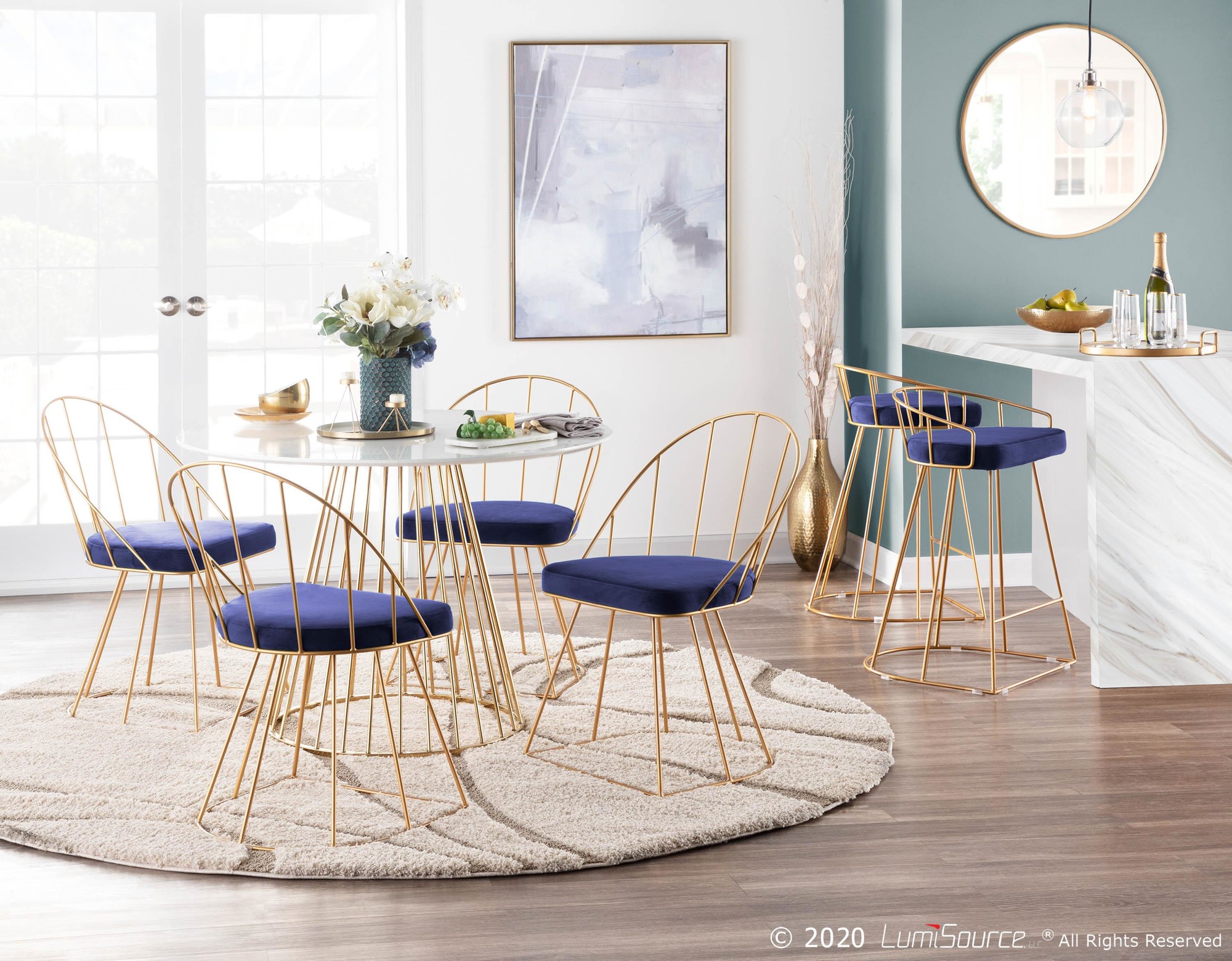 Canary-Gold-Blue-Velvet-Contemporary-Counter-Stools-Set-of-2-2