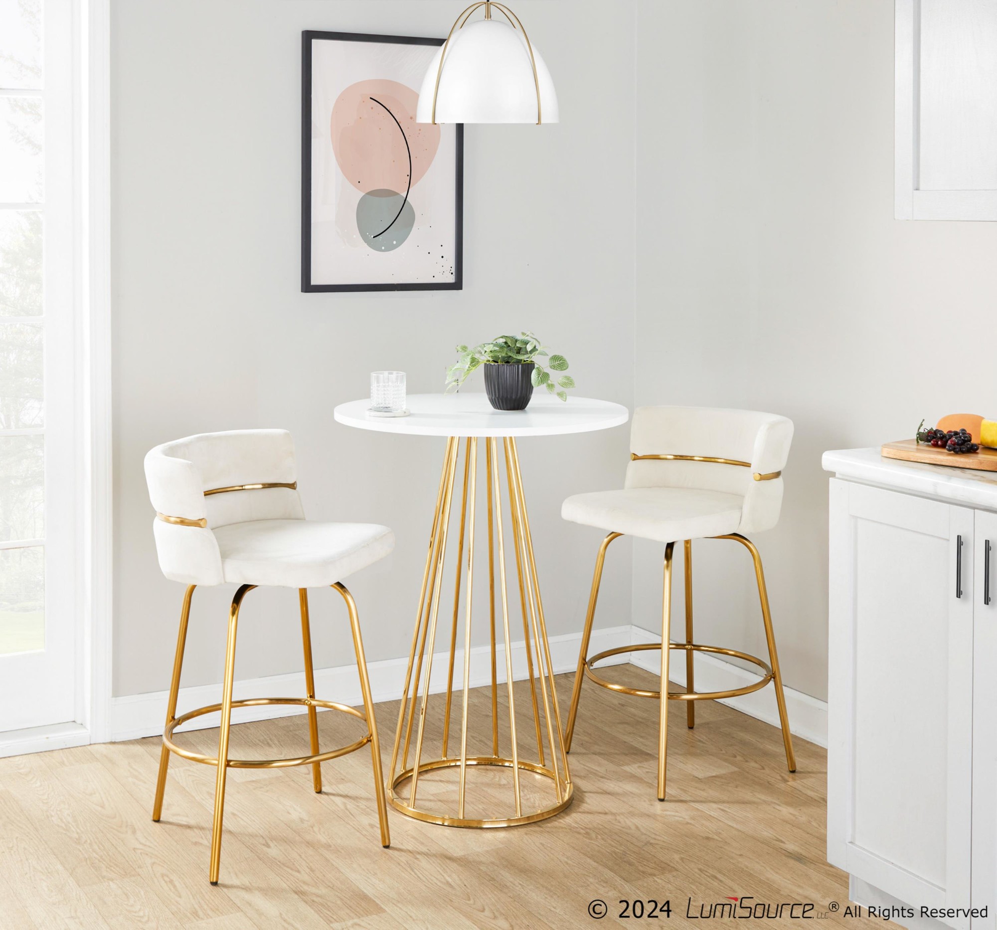 Canary-Gold-and-White-Contemporary-Counter-Table-1