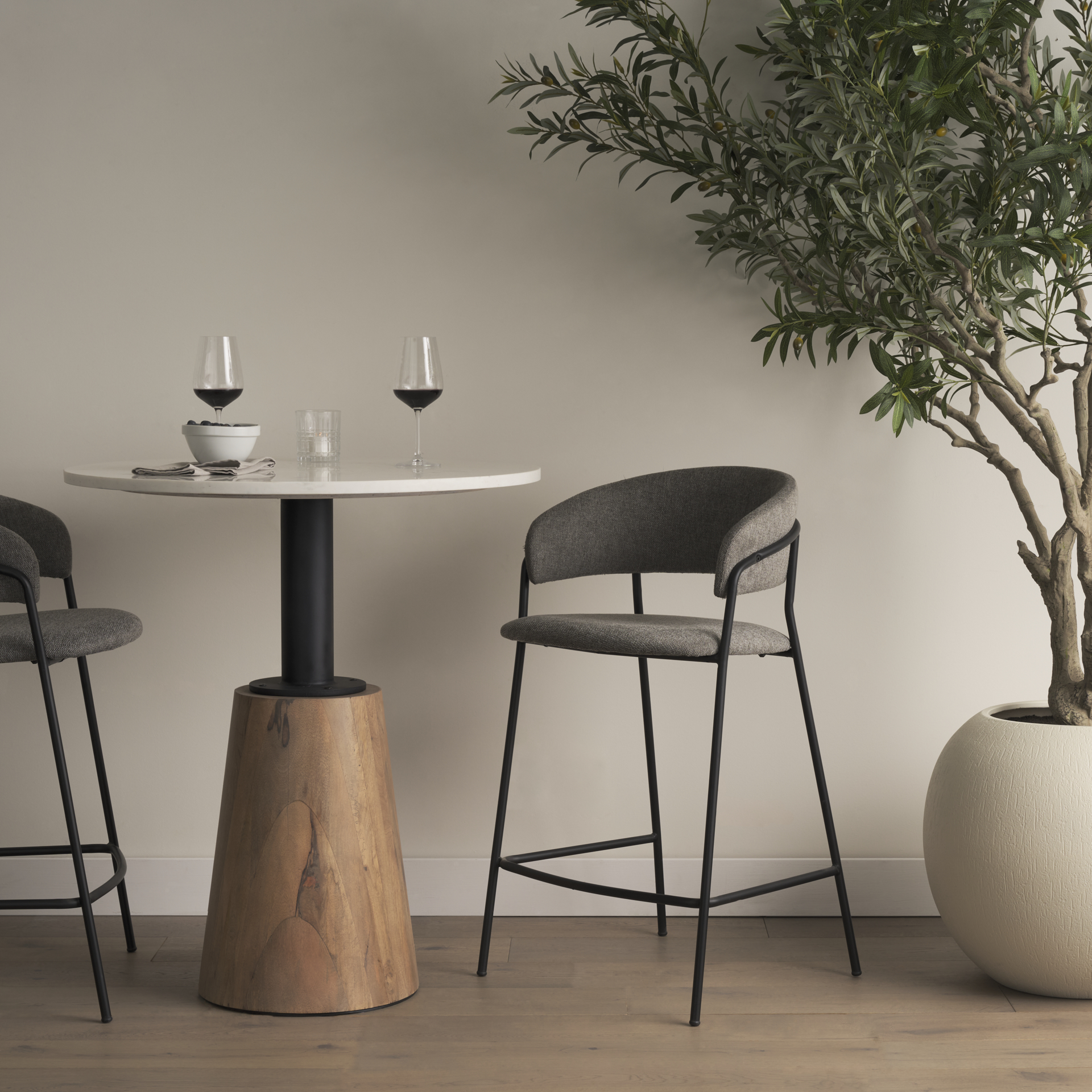 Carolyn-Counter-Stool-w-Gray-Fabric-Matte-Black-Metal-1