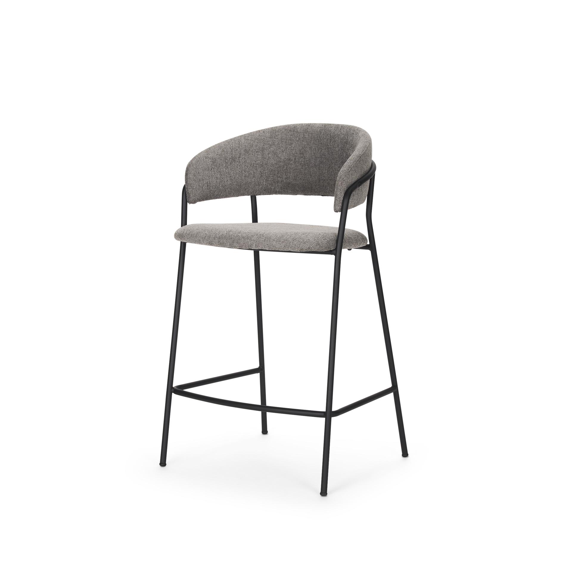 Carolyn-Counter-Stool-w-Gray-Fabric-Matte-Black-Metal