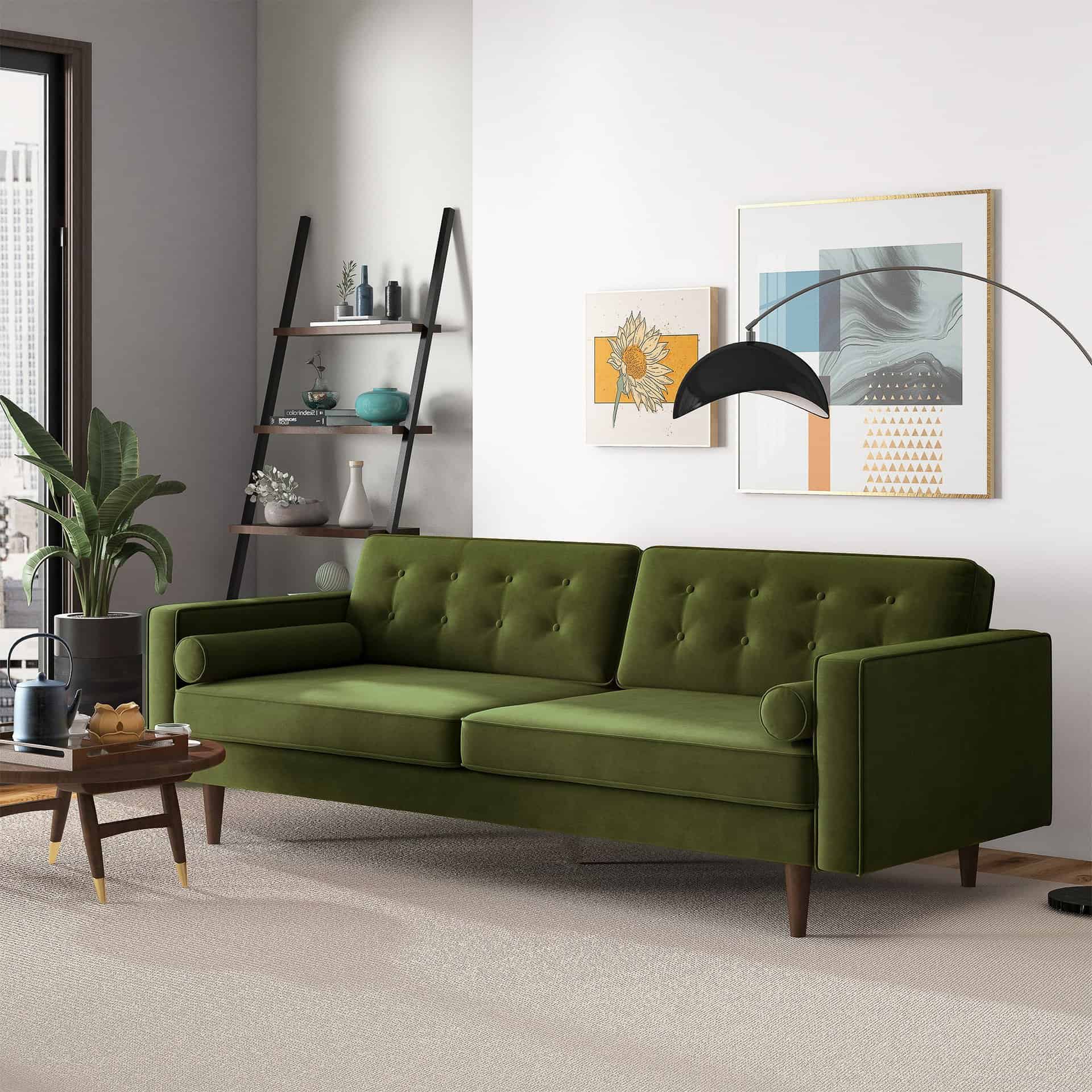 CaseyOliveGreenVelvetSofa-3