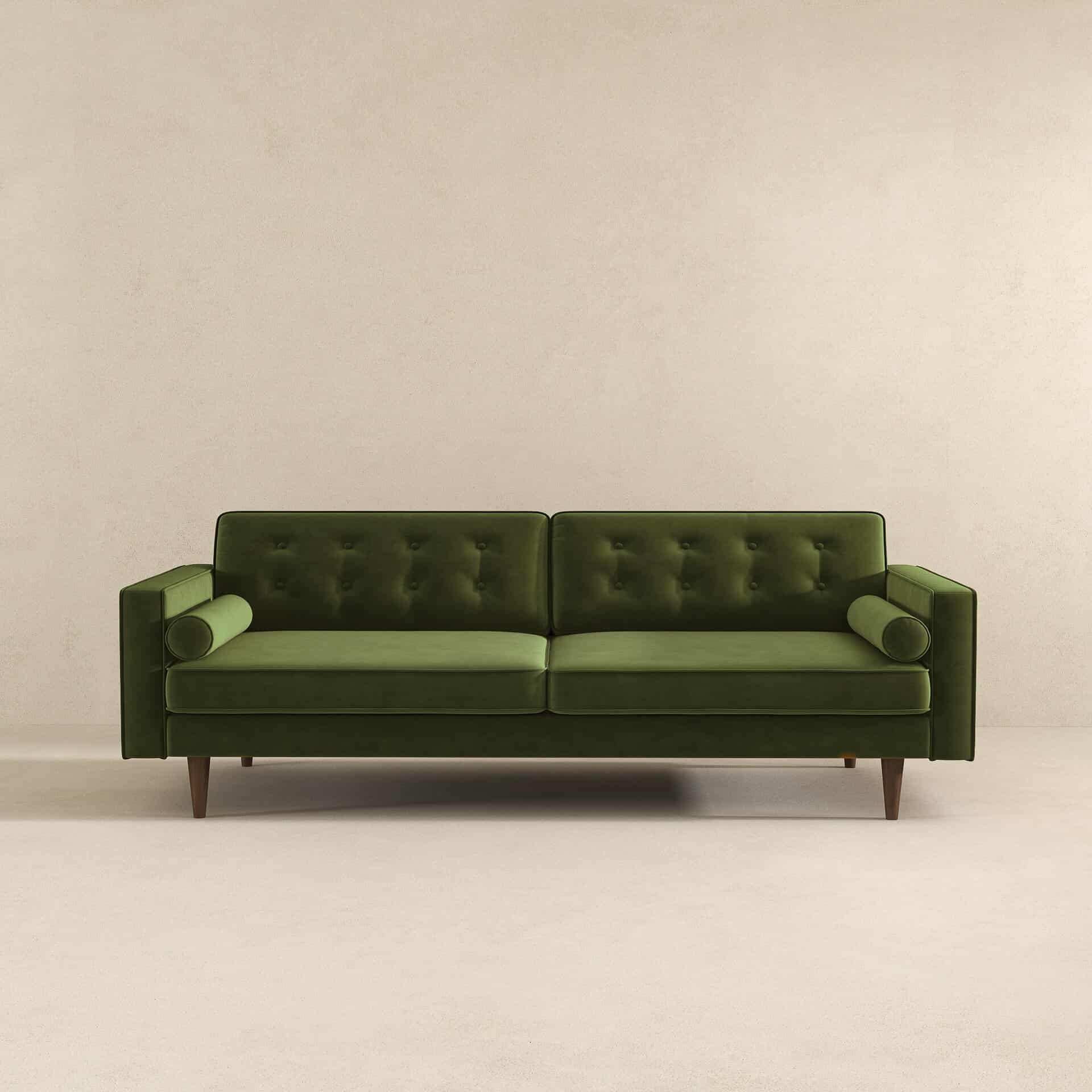 CaseyOliveGreenVelvetSofa-5