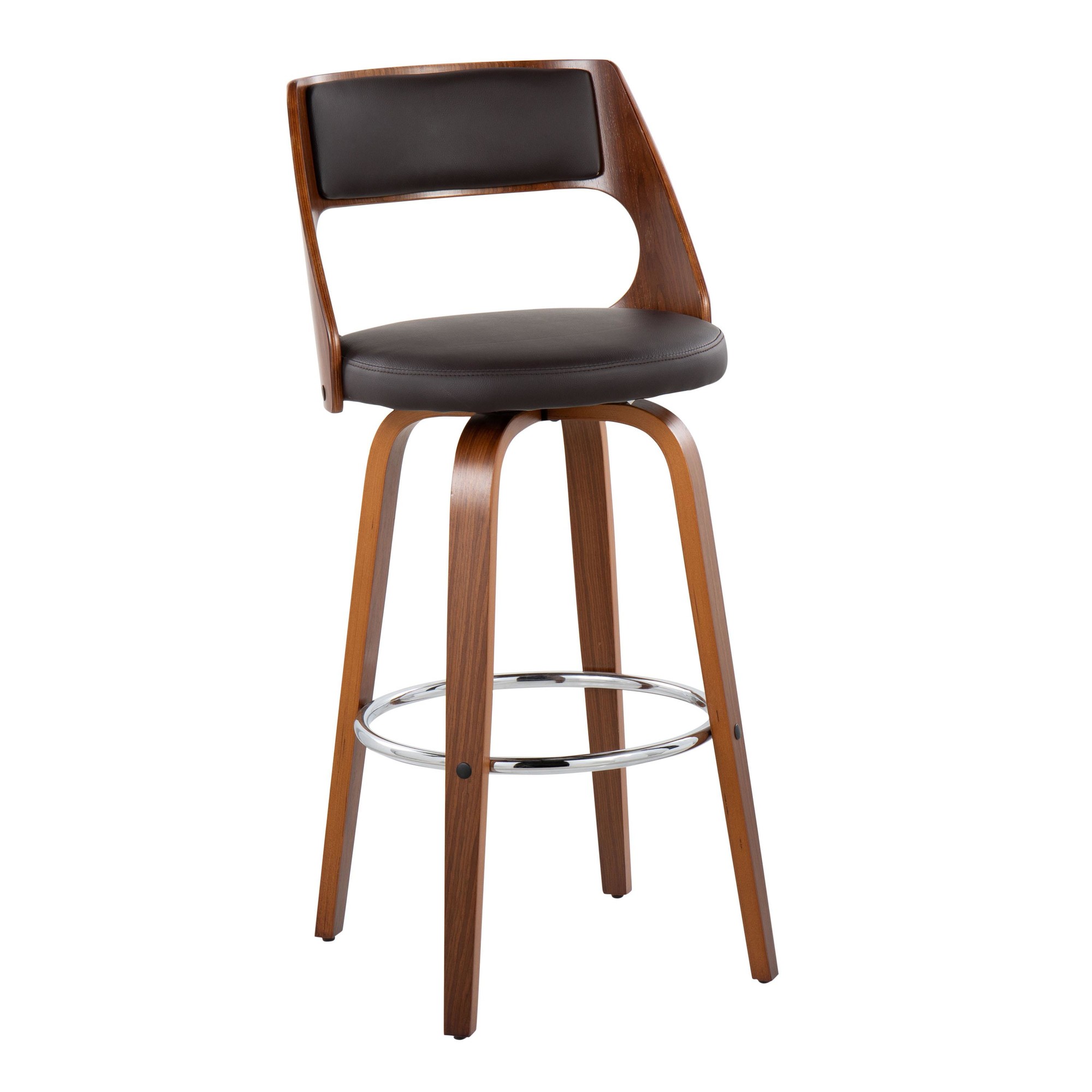 Cecina-Mid-Century-Modern-Brown-Swivel-Barstool-Walnut-Set-of-2-3