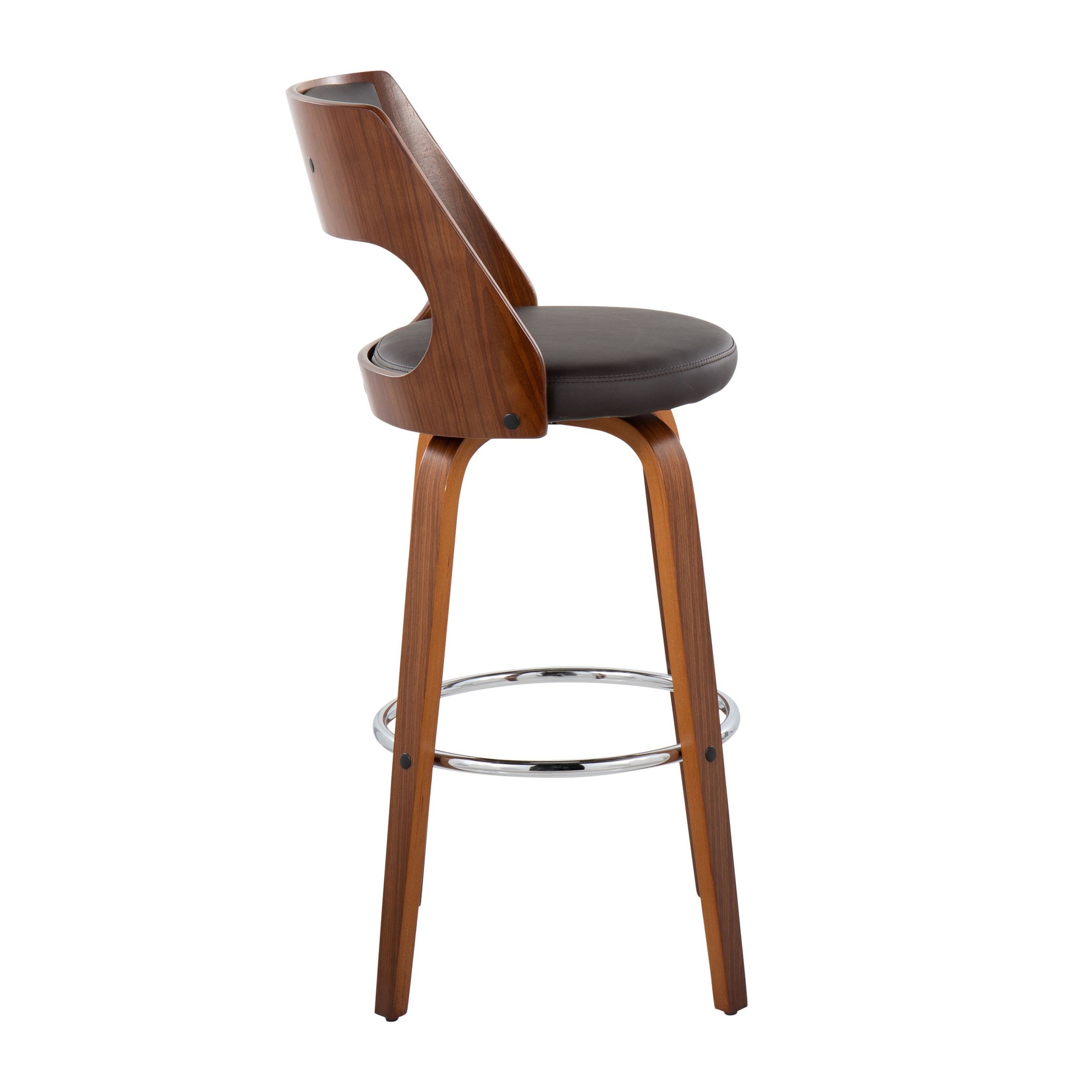 Cecina-Mid-Century-Modern-Brown-Swivel-Barstool-Walnut-Set-of-2-4