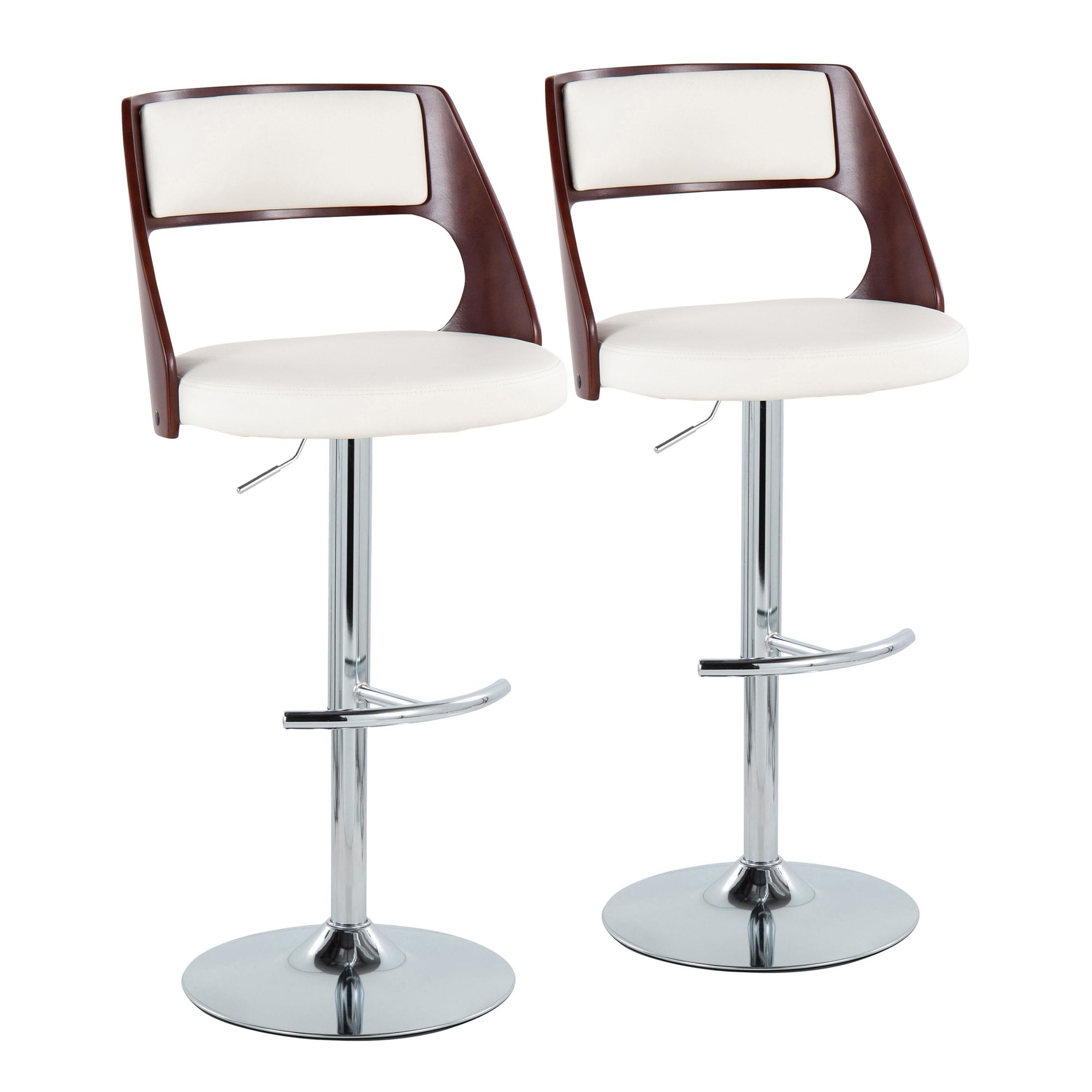Cecina-Mid-Century-Modern-Chrome-and-White-Barstools-Set-of-2-2