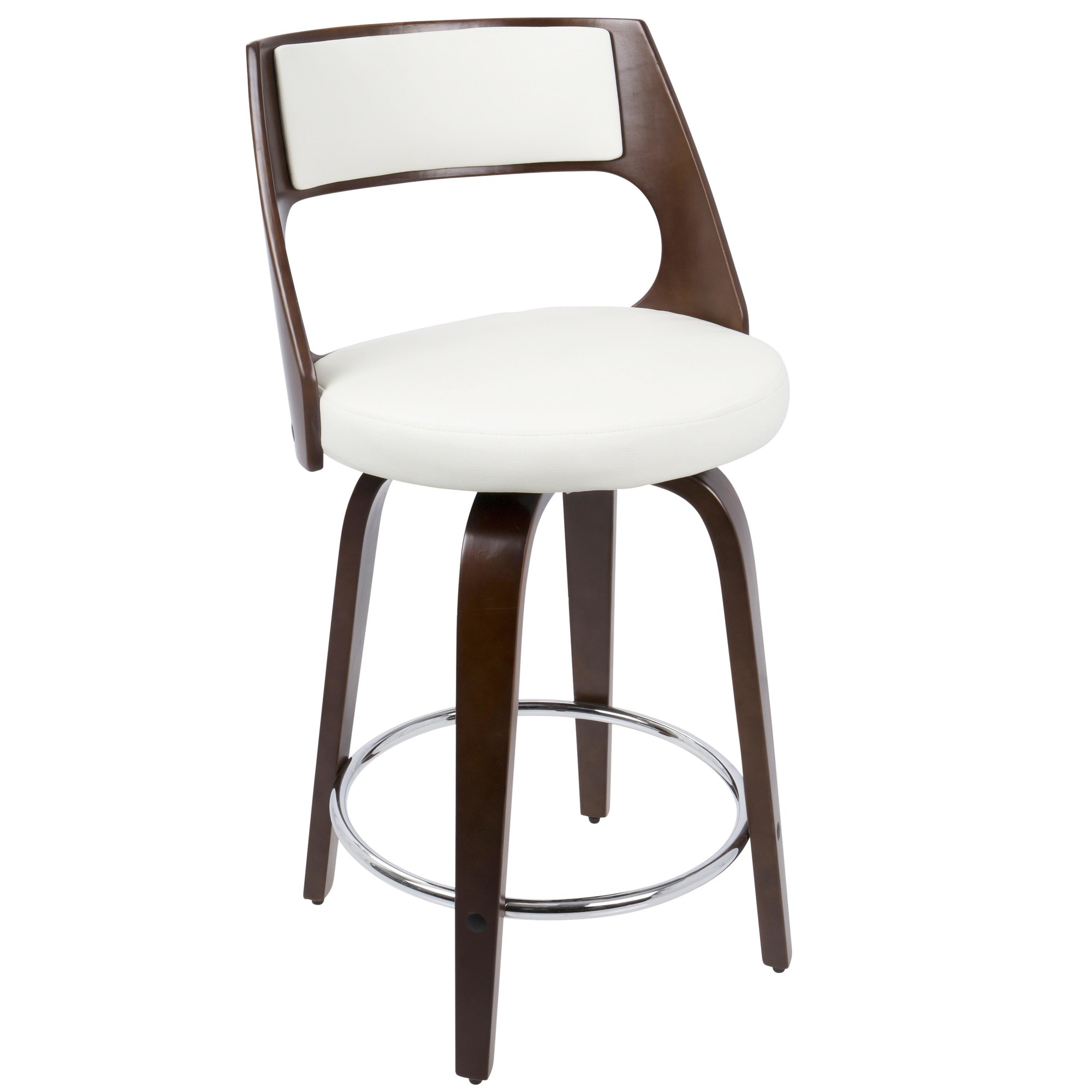 Cecina-Mid-Century-Modern-Mahogany-Counter-Stool-White-Faux-Leather-Set-of-2-2