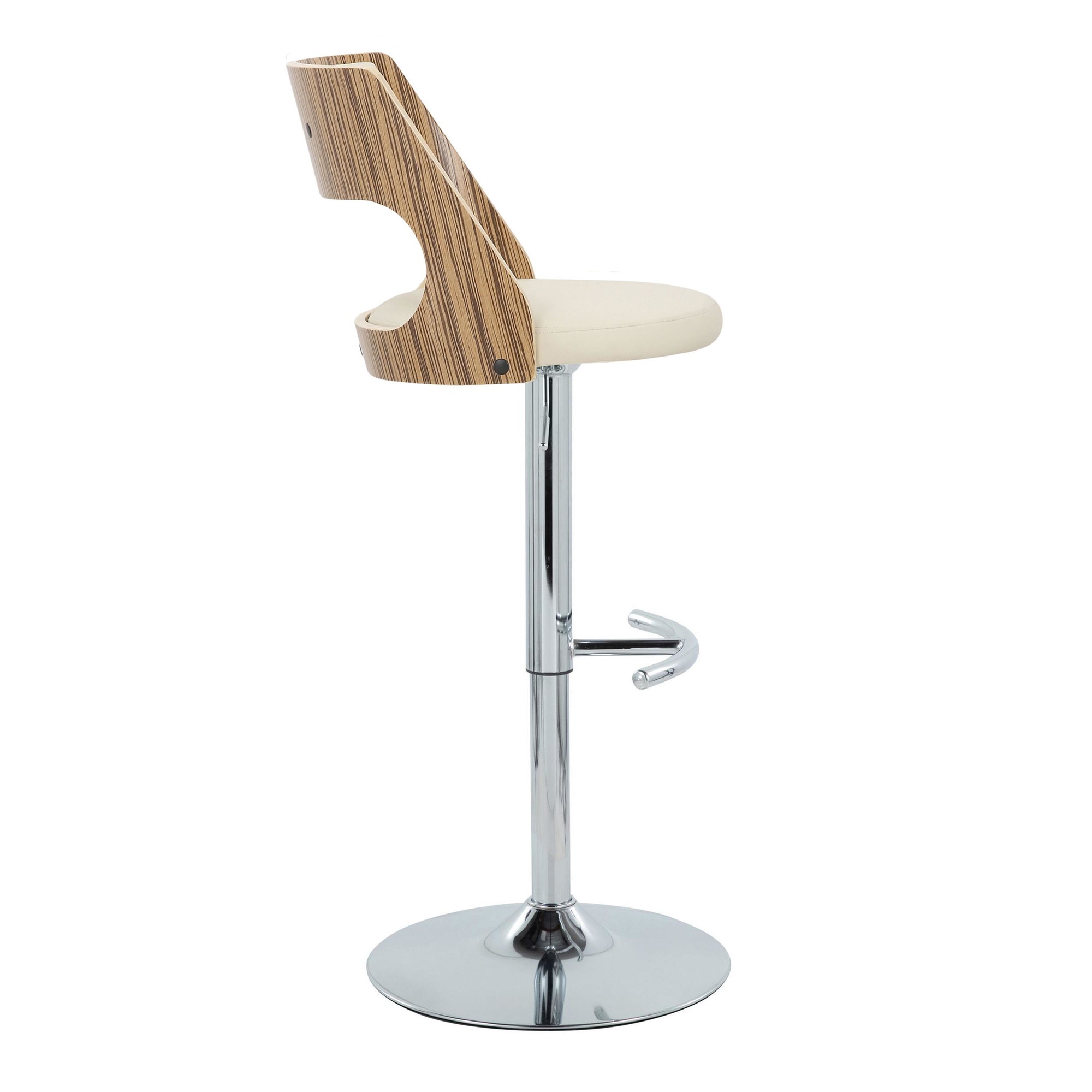 Cecina-Mid-Century-Modern-Swivel-Barstool-Chrome-Zebra-Cream-Set-of-2-4