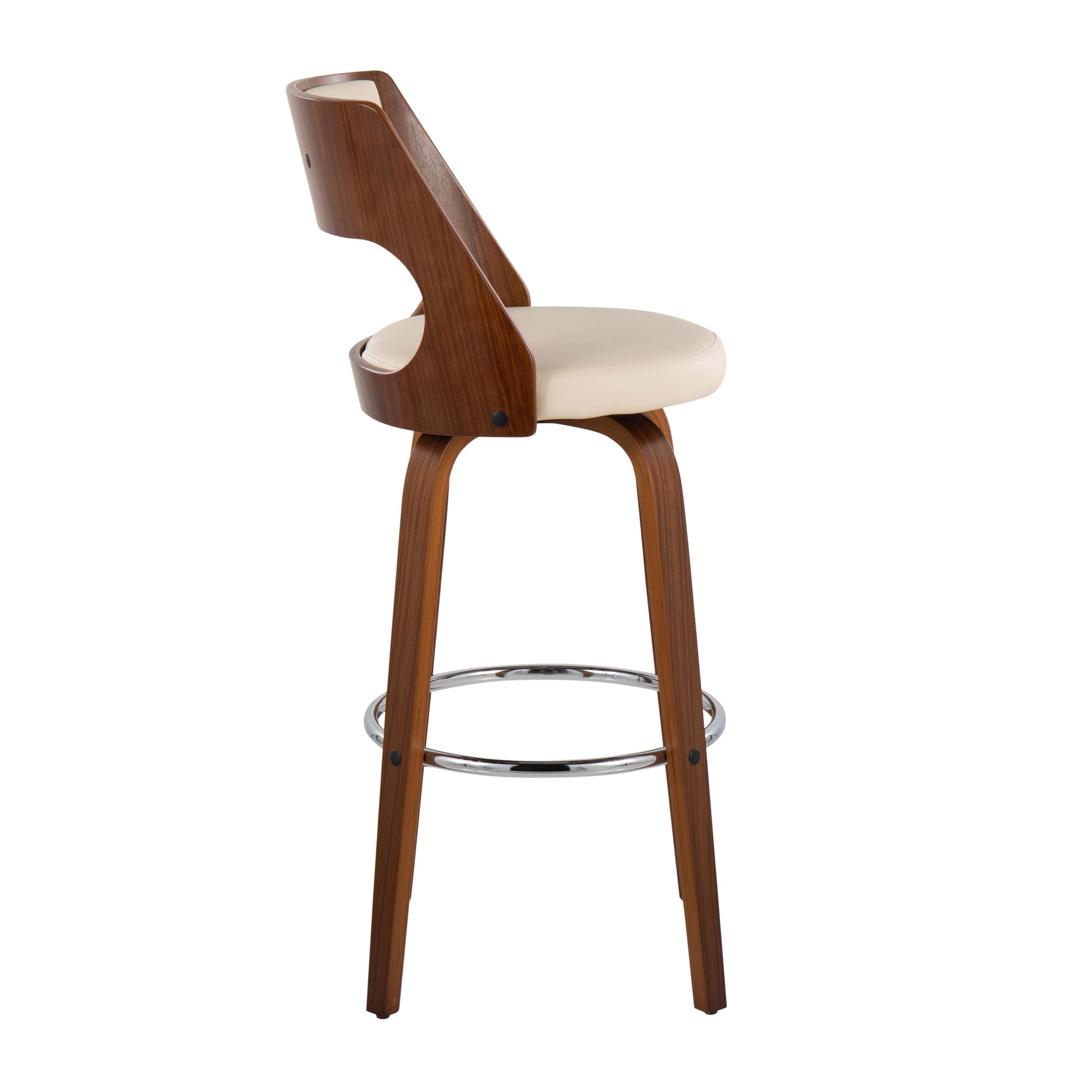 Cecina-Mid-Century-Walnut-and-Cream-Swivel-Barstools-Set-of-2-4