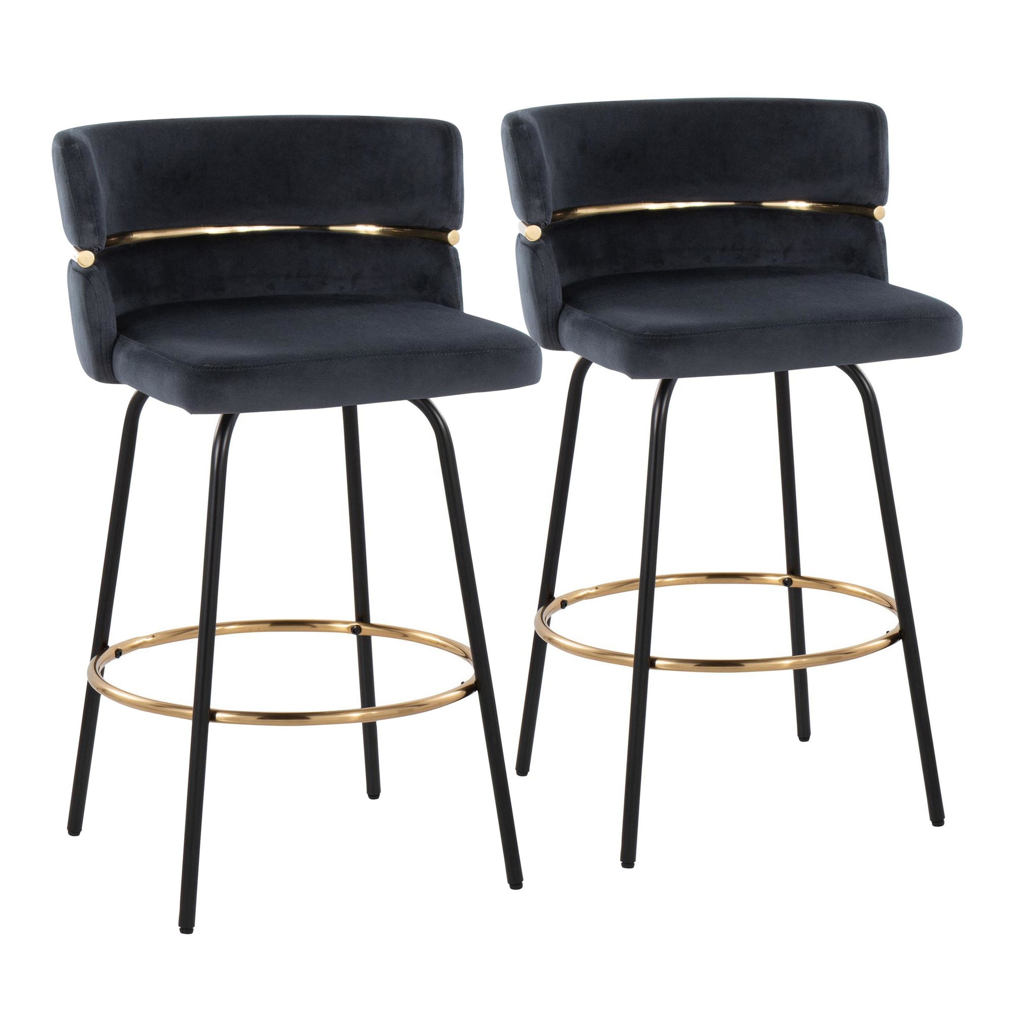 Cinch-26-Black-Velvet-Contemporary-Swivel-Counter-Stools-Set-of-2-4