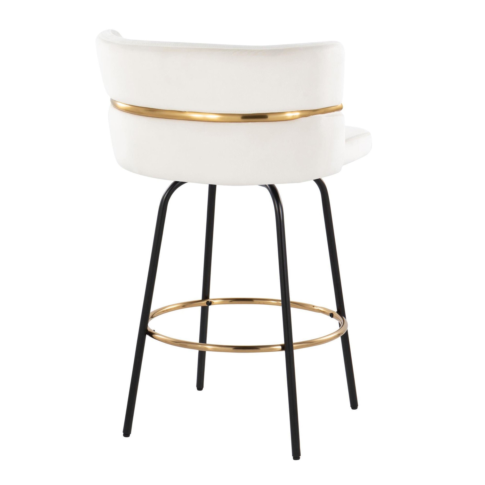 Cinch-26-Contemporary-Black-Metal-Cream-Velvet-Swivel-Stools-Set-of-2-7