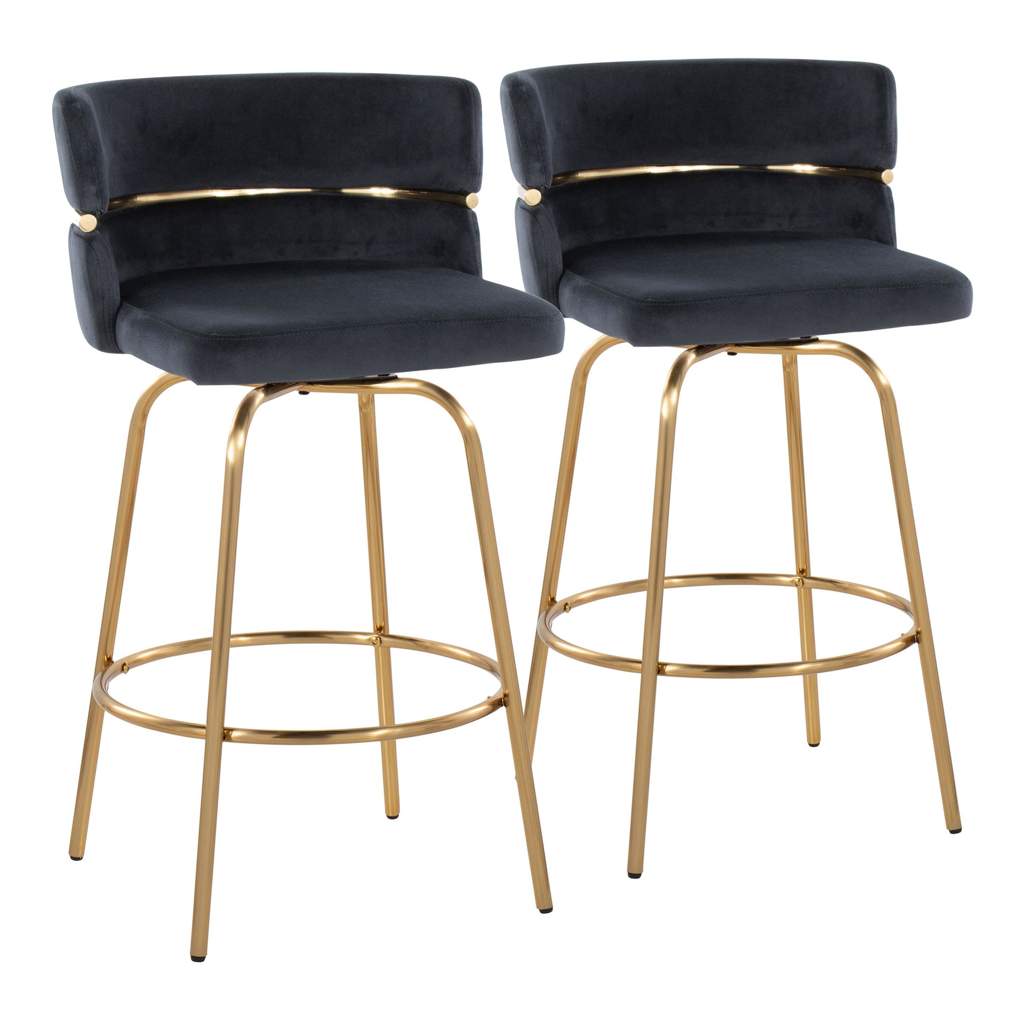 Cinch-26-Gold-Black-Velvet-Swivel-Counter-Stools-Set-of-2-6