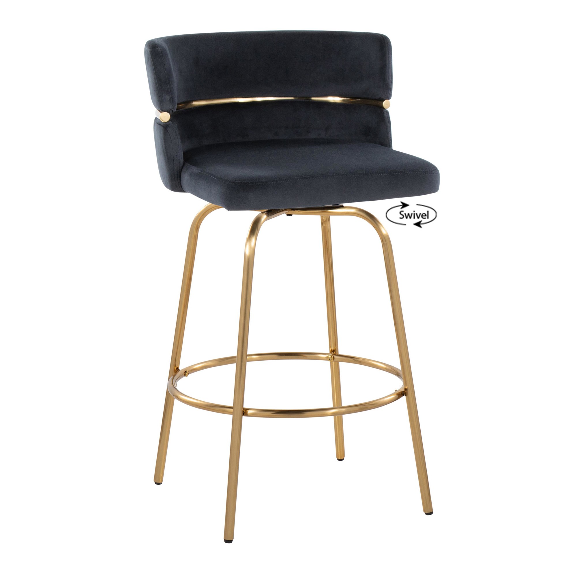 Cinch-26-Gold-Black-Velvet-Swivel-Counter-Stools-Set-of-2-7