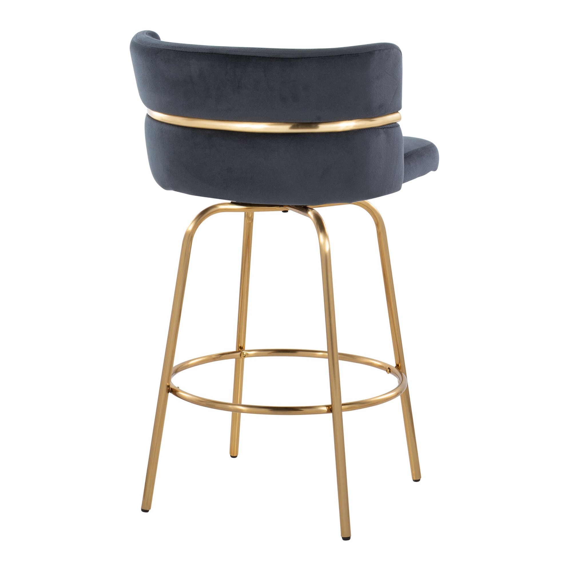 Cinch-26-Gold-Black-Velvet-Swivel-Counter-Stools-Set-of-2-9