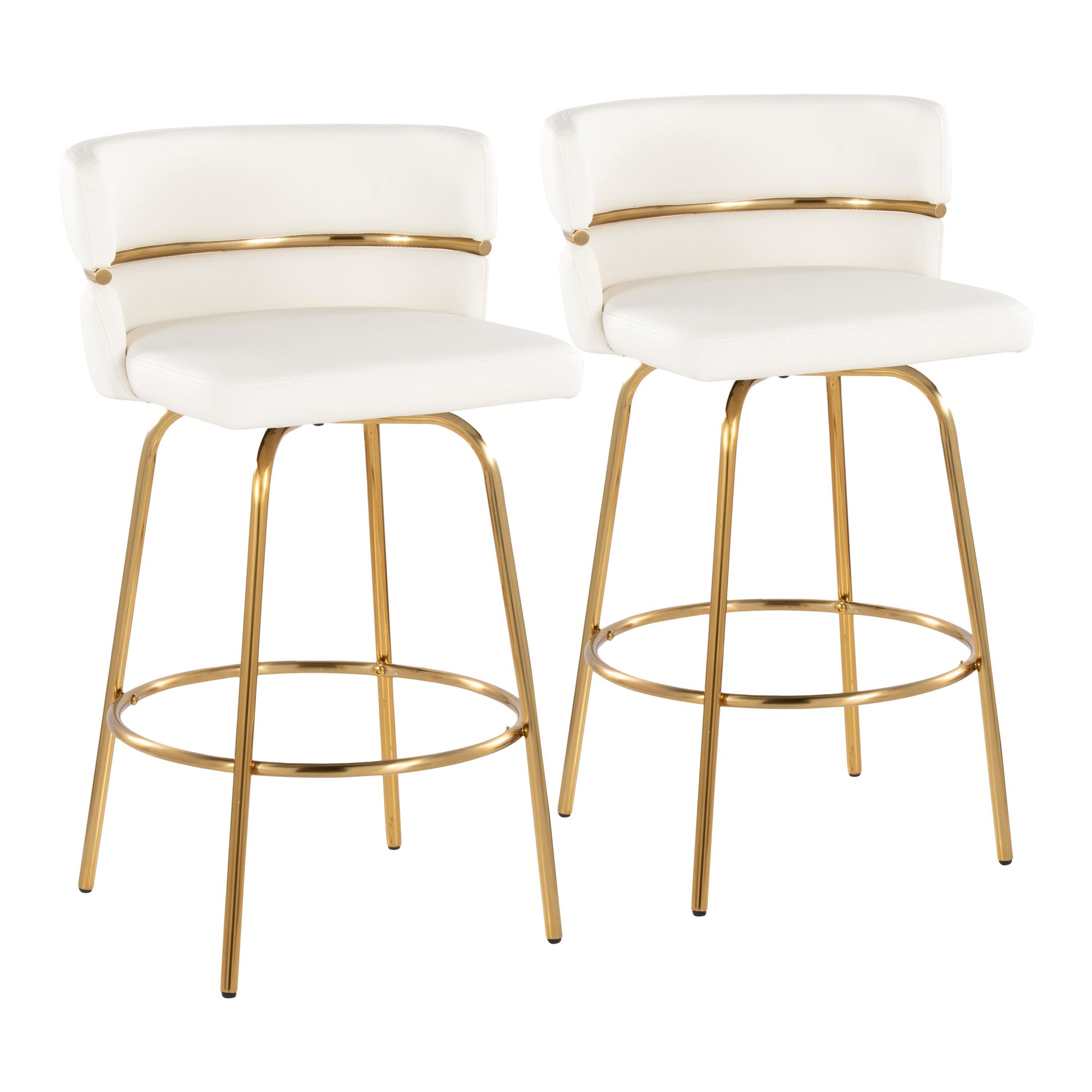 Cinch-26-Gold-Metal-White-Contemporary-Counter-Stools-Set-of-2-3